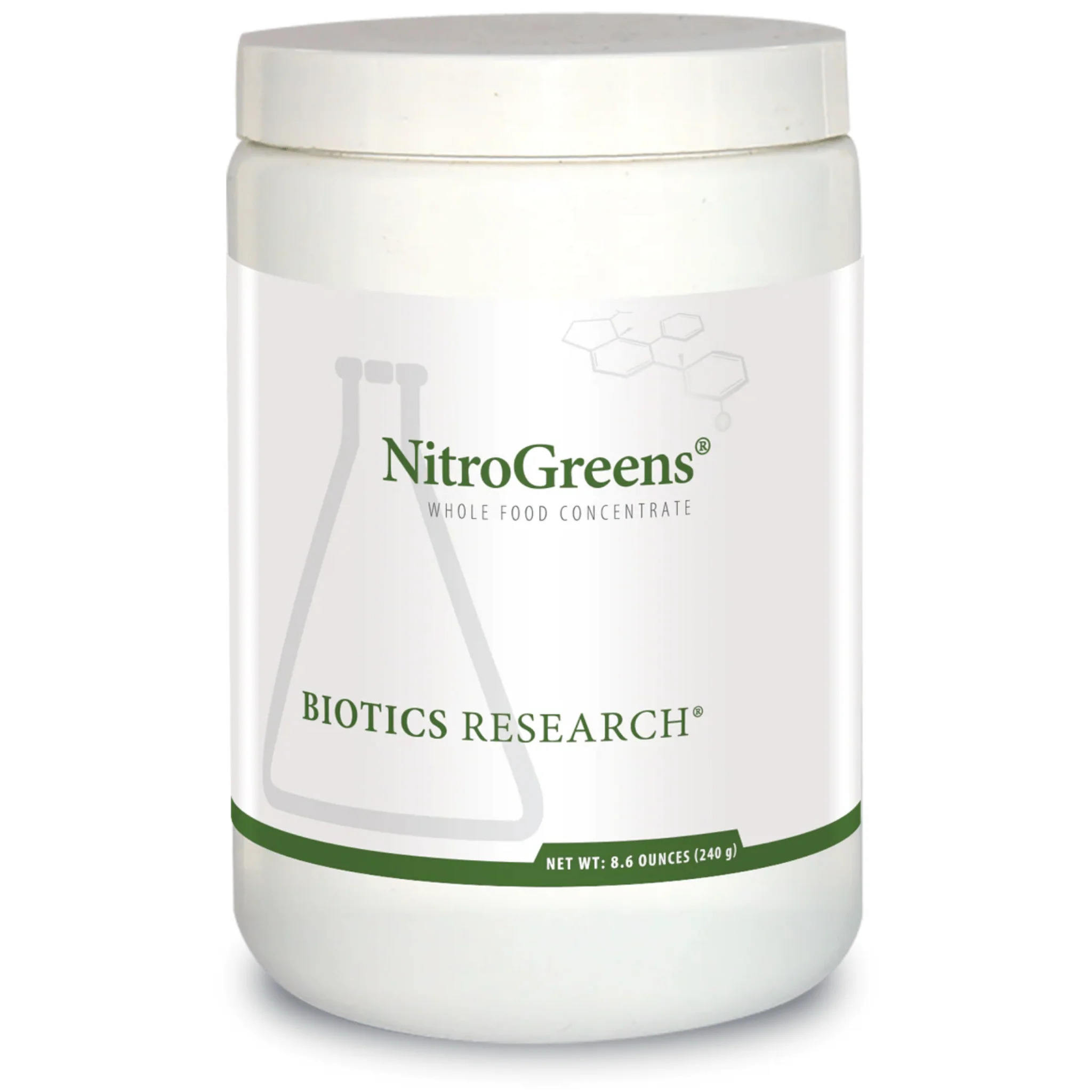 Biotics Research Nitro Greens, Organic Superfood and Vegetable Powder, 240g