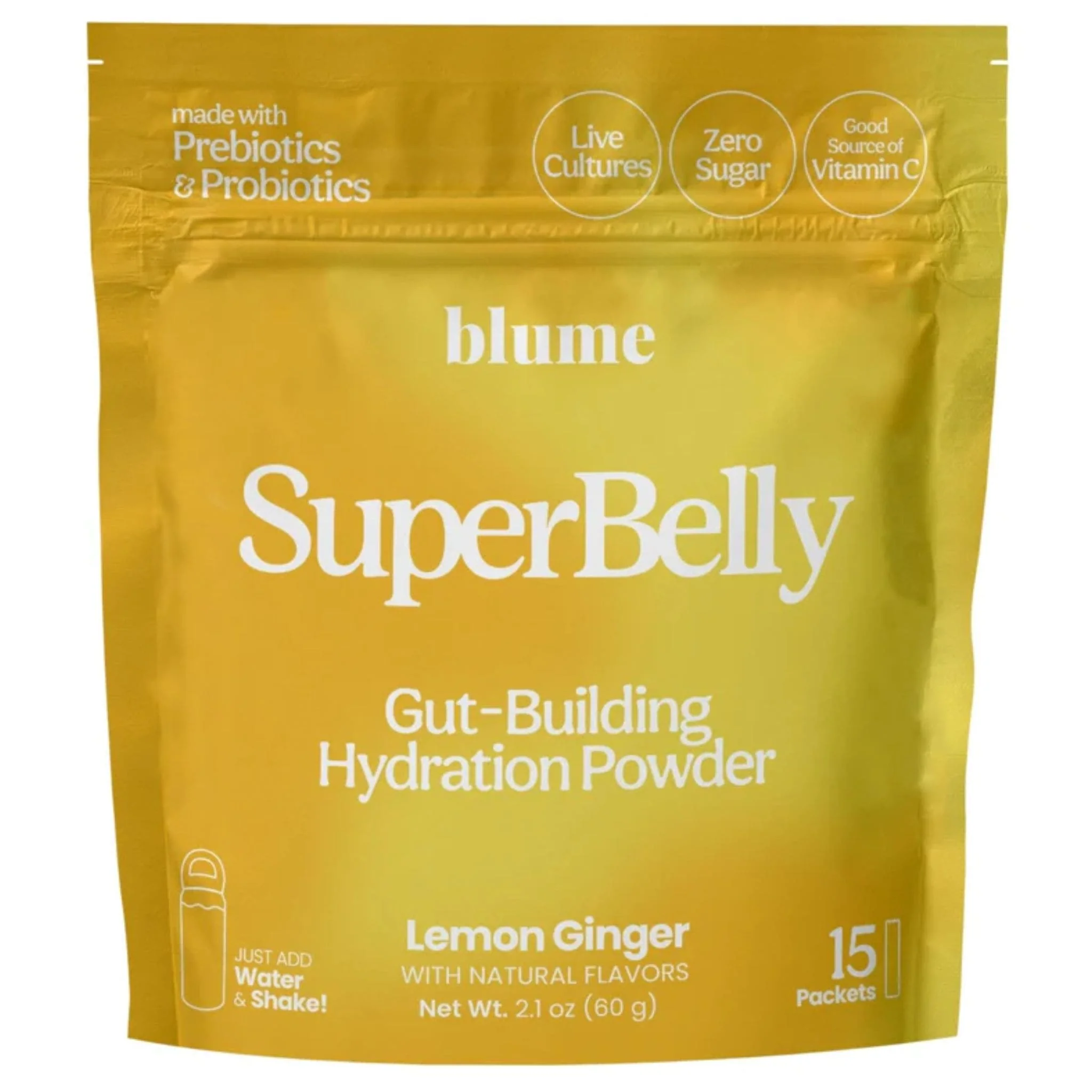 Blume SuperBelly Gut Building Hydration Powder with Prebiotics and Probiotics, 60g - Image 11