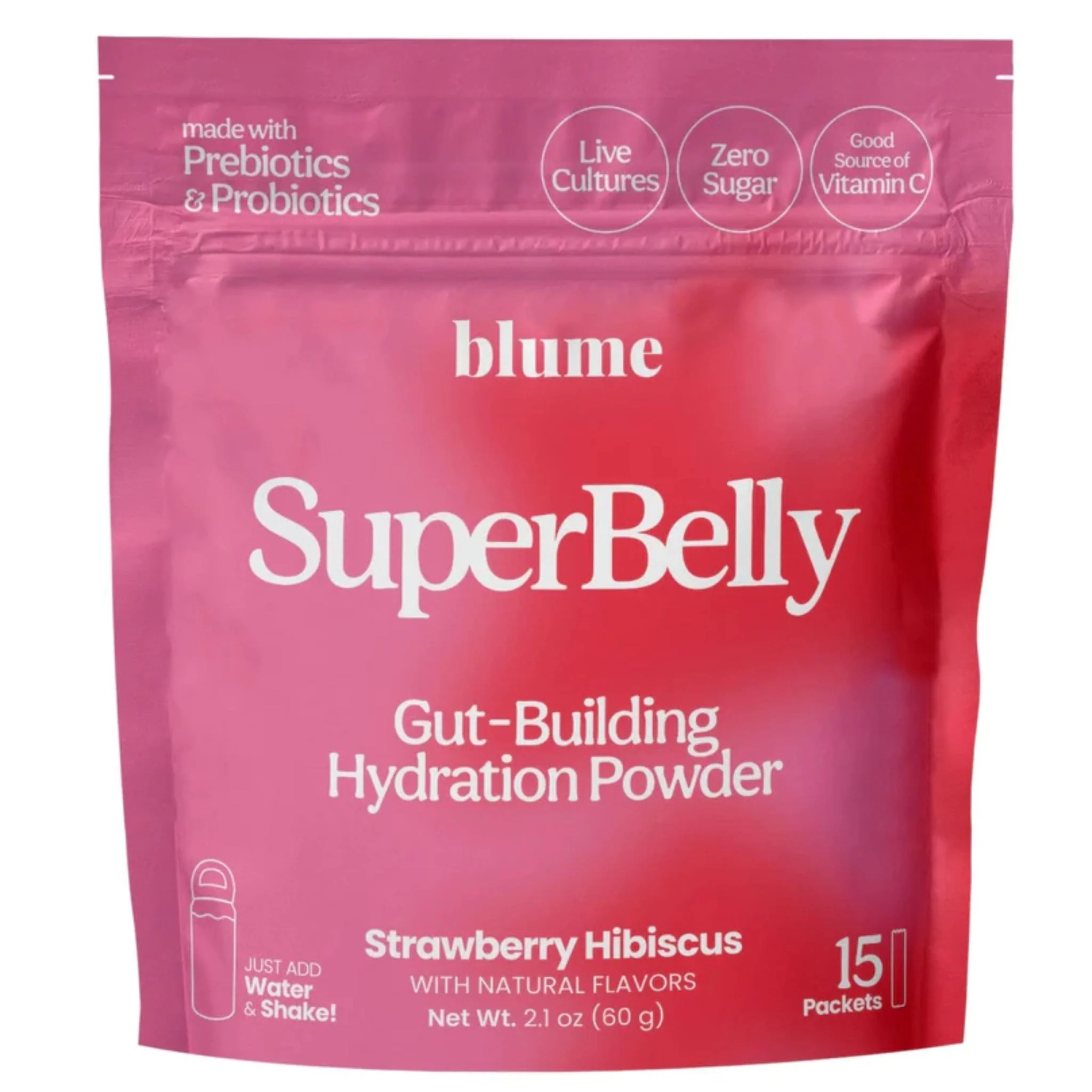 Blume SuperBelly Gut Building Hydration Powder with Prebiotics and Probiotics, 60g - Image 6
