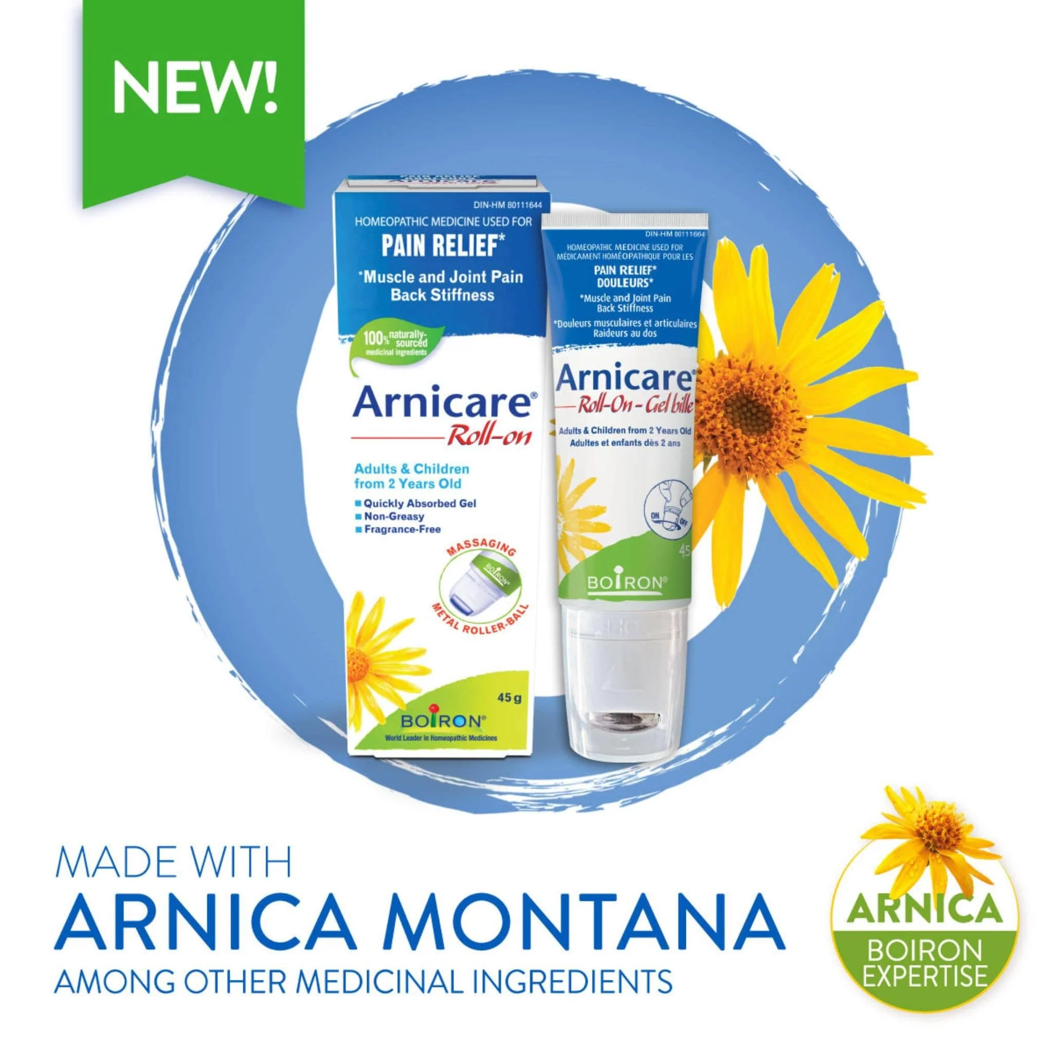 Boiron Arnicare Roll-on, Pain Relief, 45g Tube - Image 3