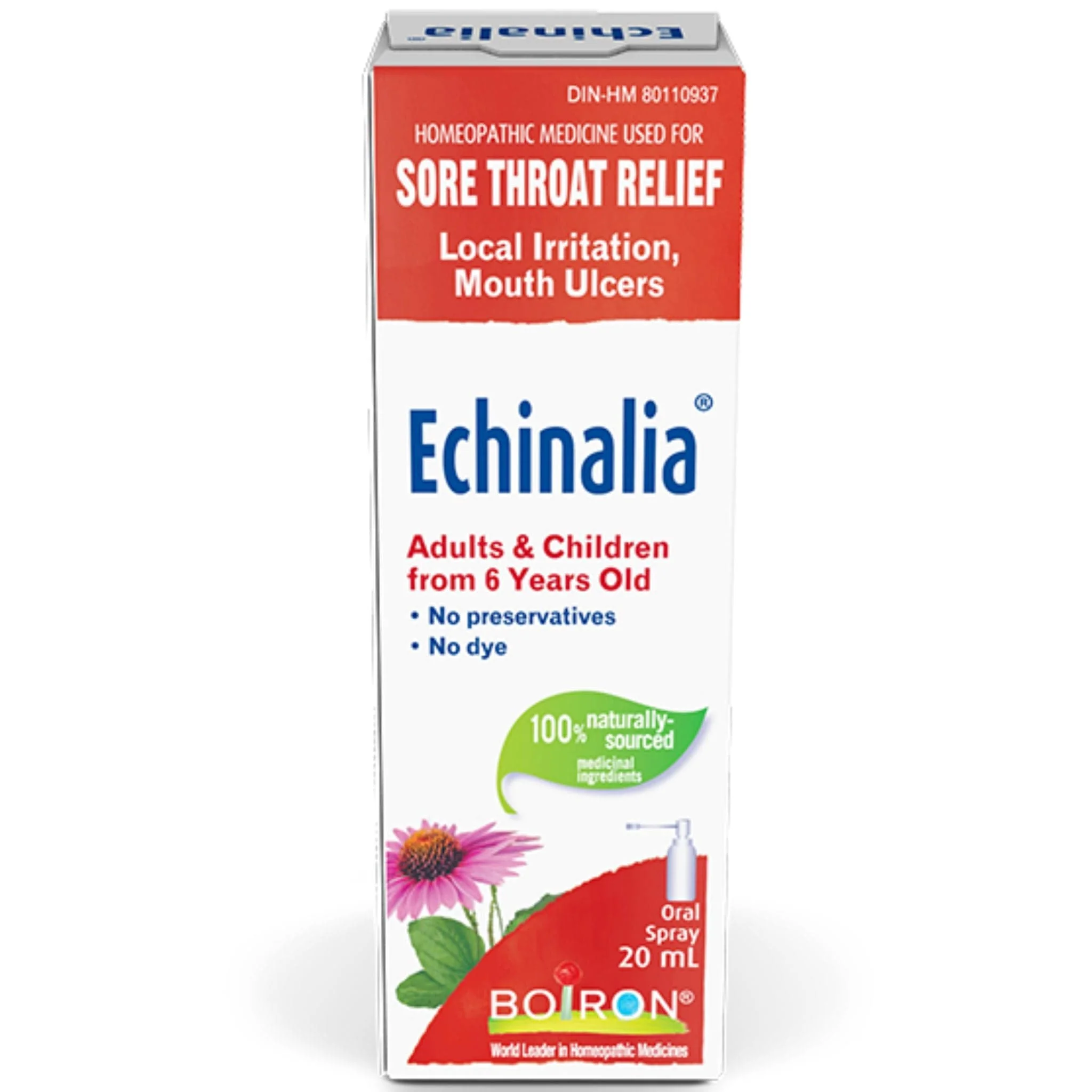 Boiron Echinalia Sore Throat Relief Spray, 20ml
