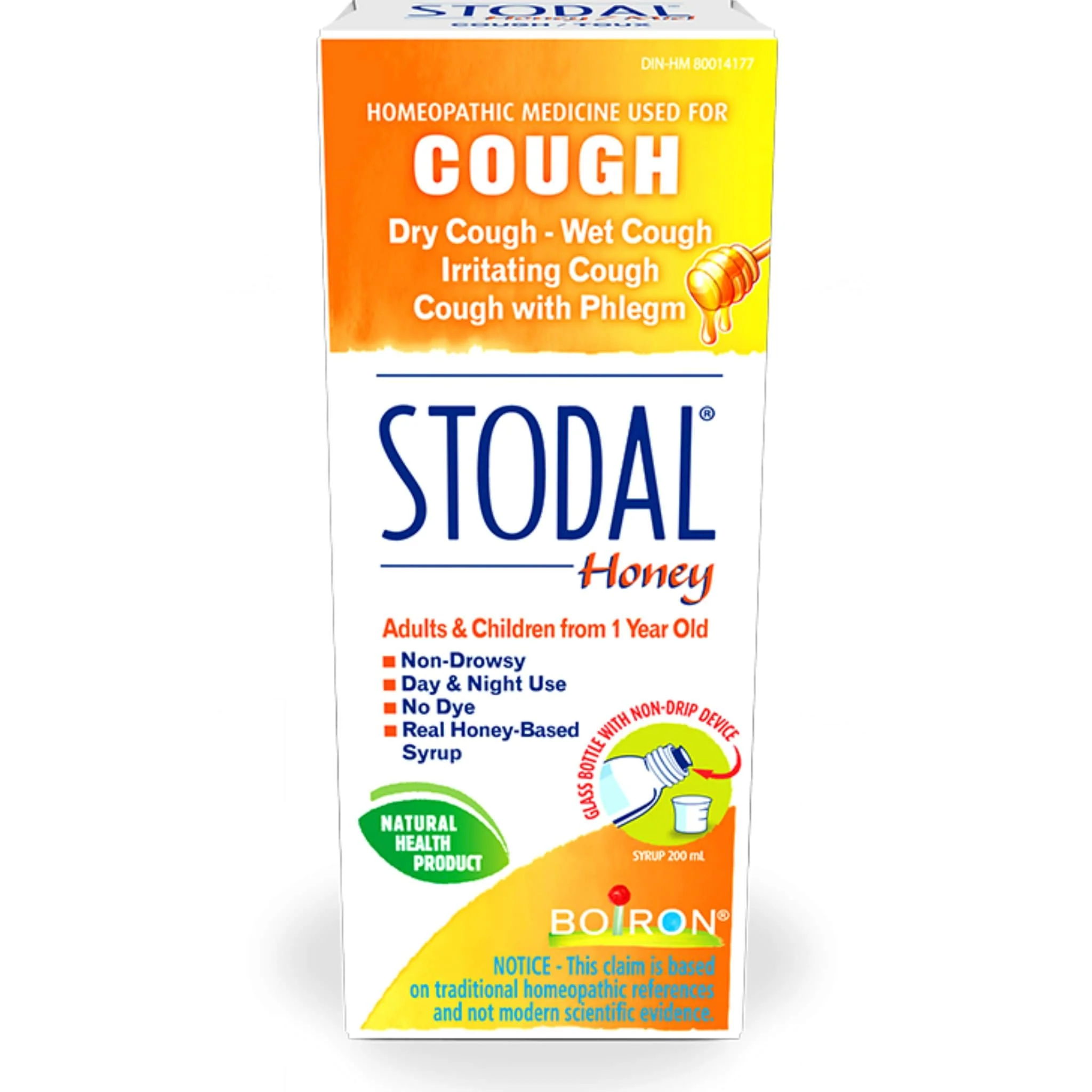 Boiron Stodal Adult Cough Syrup, 200ml
