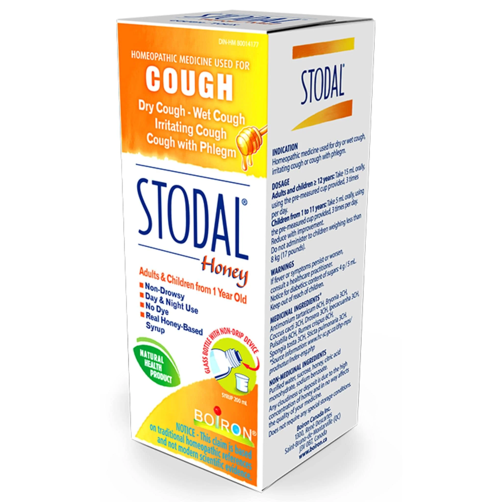 Boiron Stodal Adult Cough Syrup, 200ml - Image 2