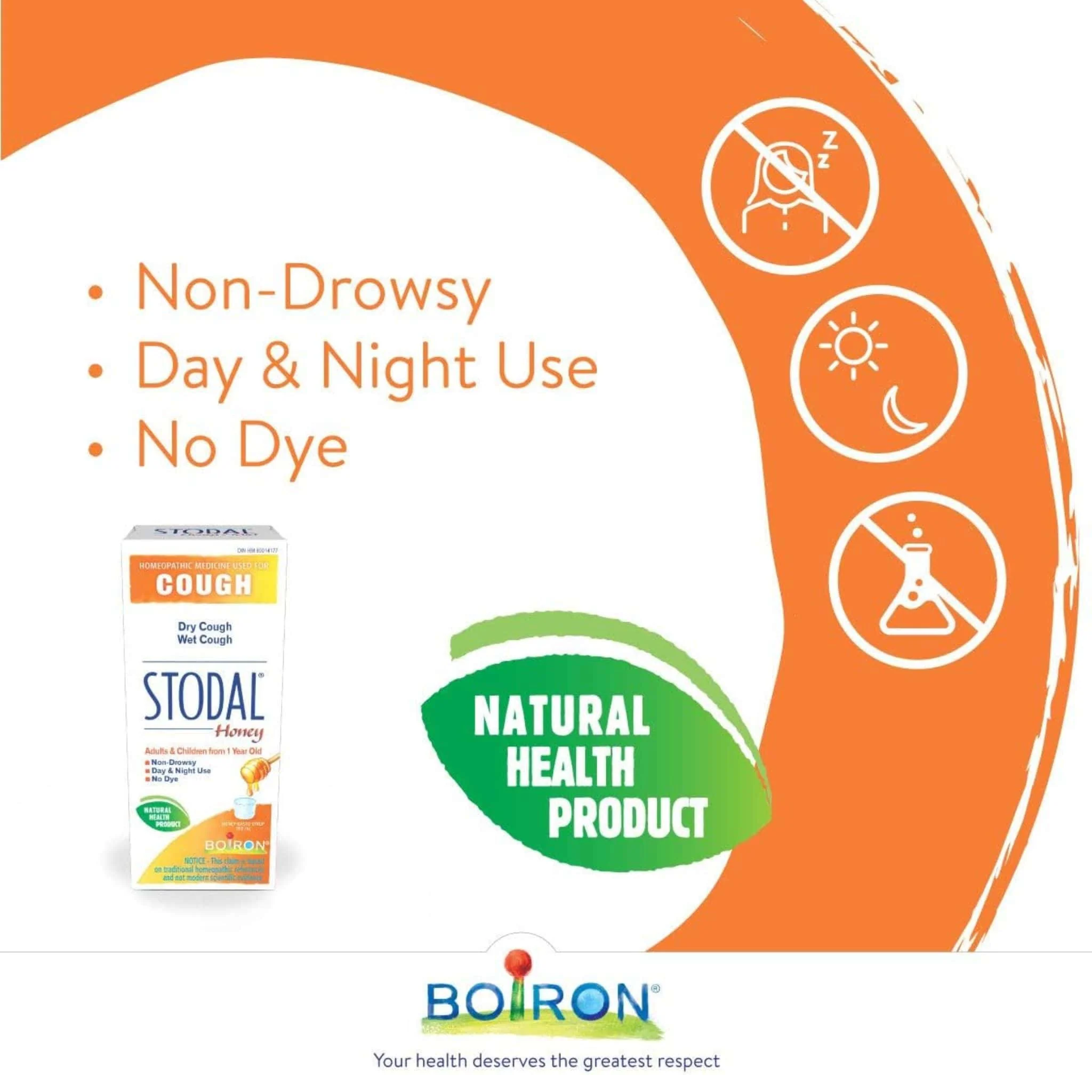Boiron Stodal Adult Cough Syrup, 200ml - Image 3
