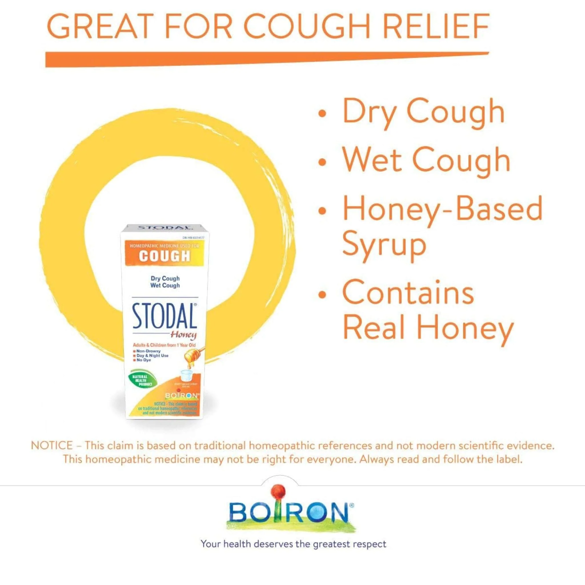 Boiron Stodal Adult Cough Syrup, 200ml - Image 5