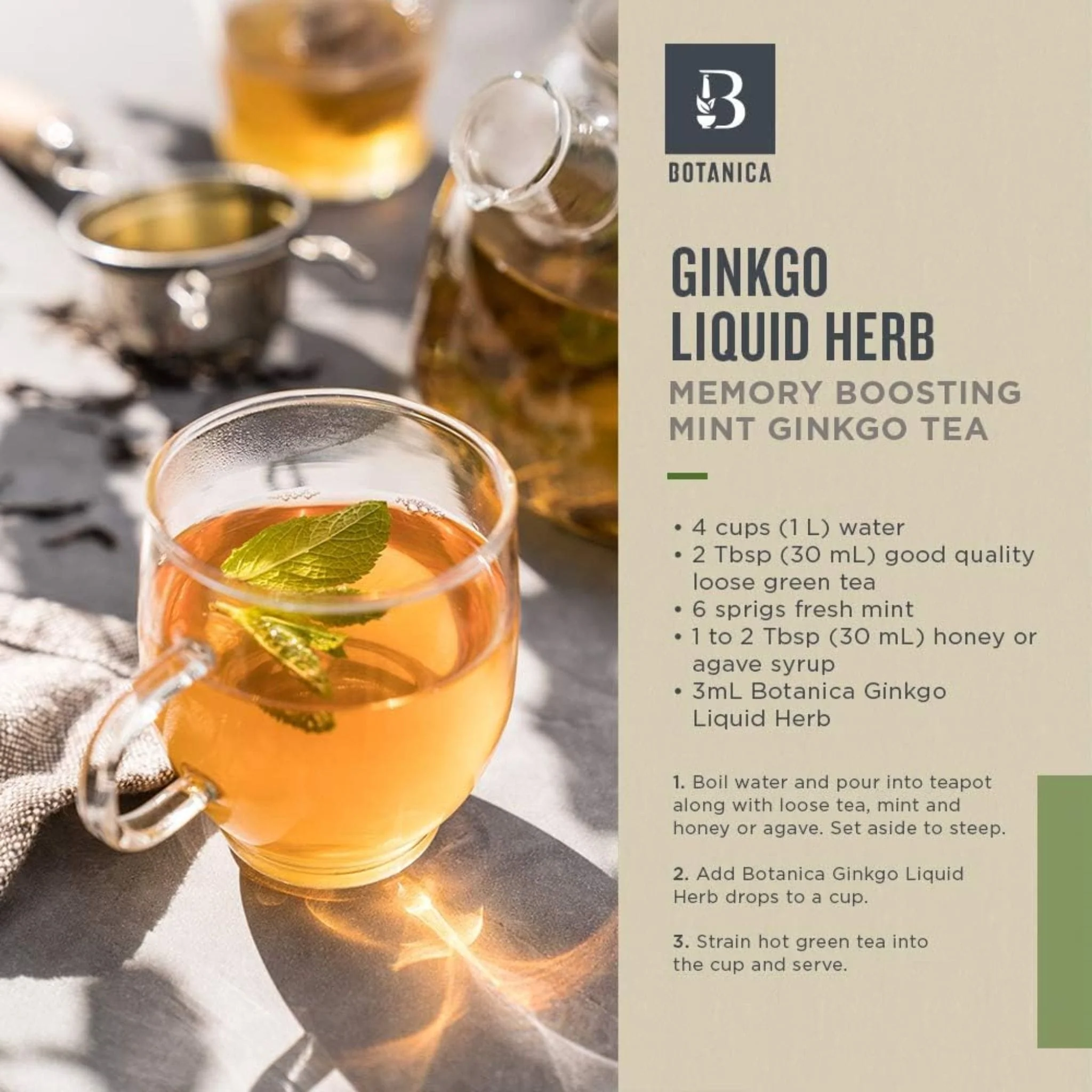Botanica Organic Gingko Liquid (12.5mg per drop), 50ml - Image 5