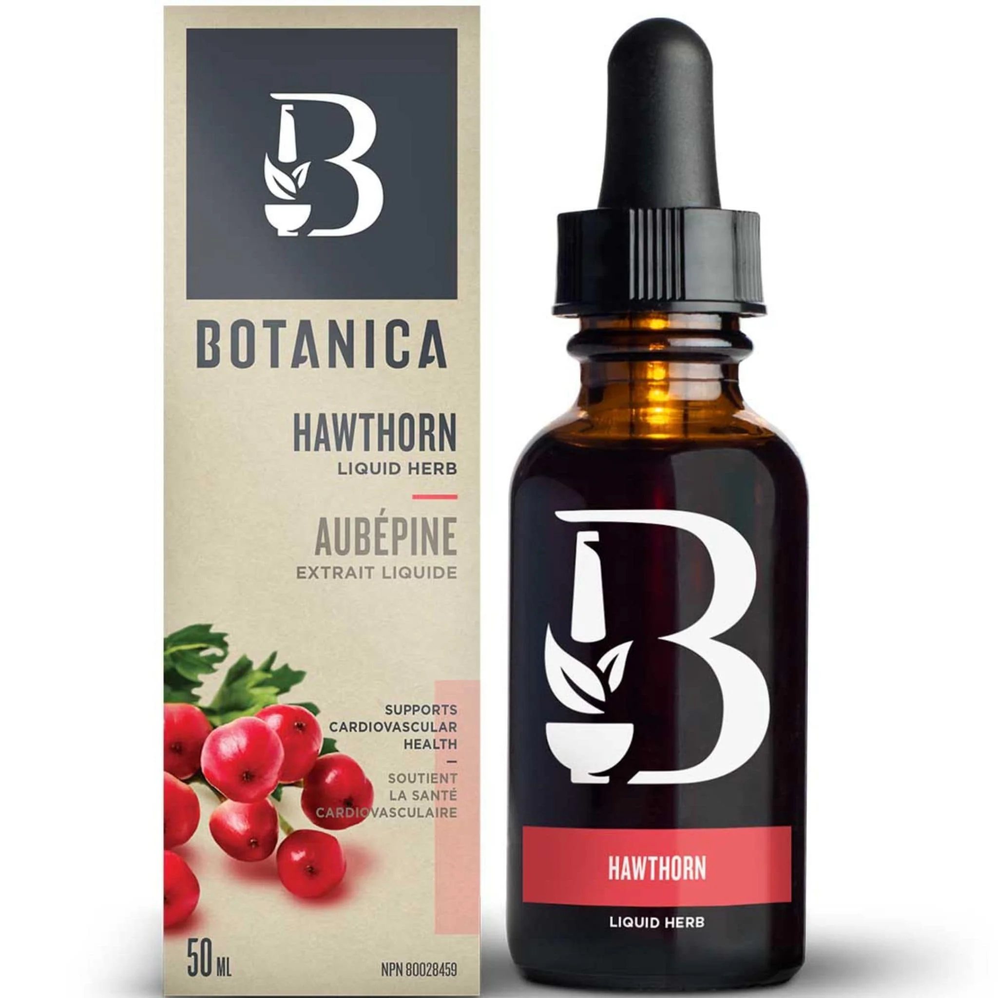 Botanica Hawthorn Liquid Herb (Supports Cardiovascular Health), 50ml