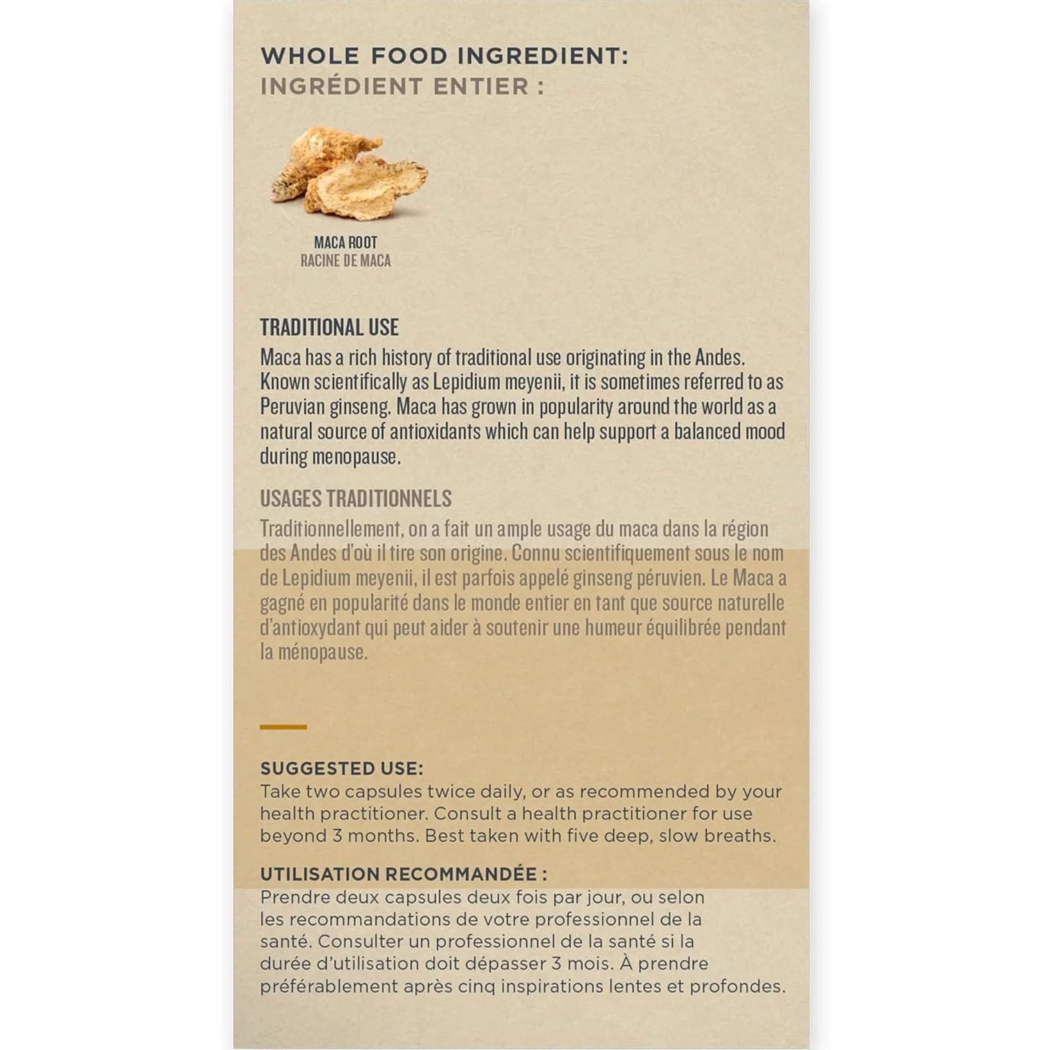 Botanica Maca Root Capsules (Certified Organic), 60 Capsules - Image 4