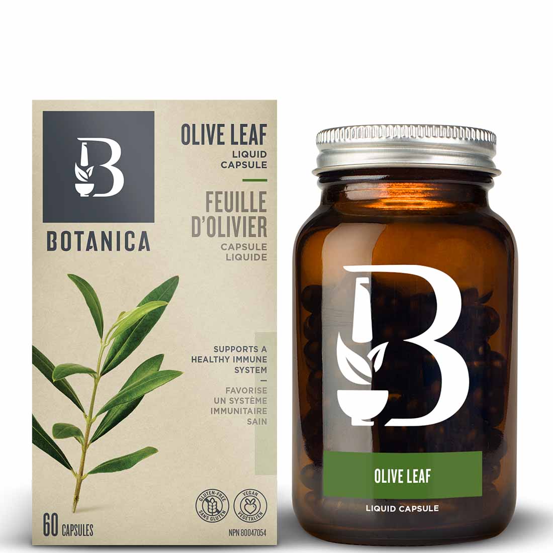 Botanica Olive Leaf  (Certified Organic), Liquid Phytocaps, 60 Capsules