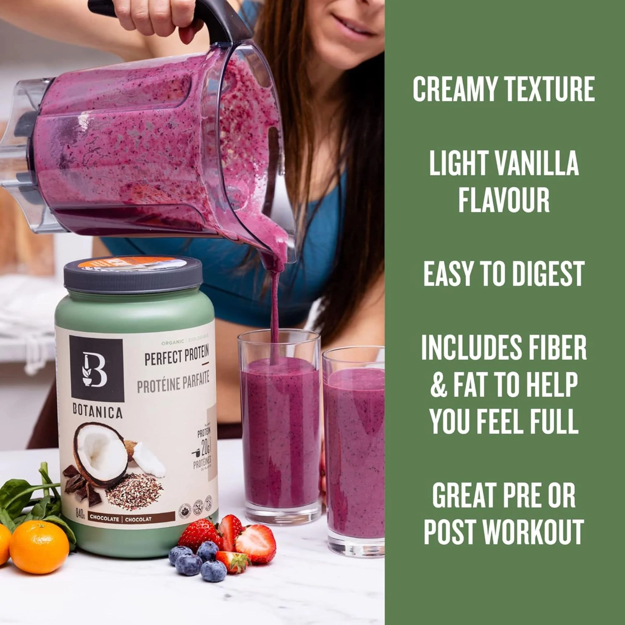 Botanica Perfect Protein, Organic Sprouted Fermented Plant Protein - Image 6