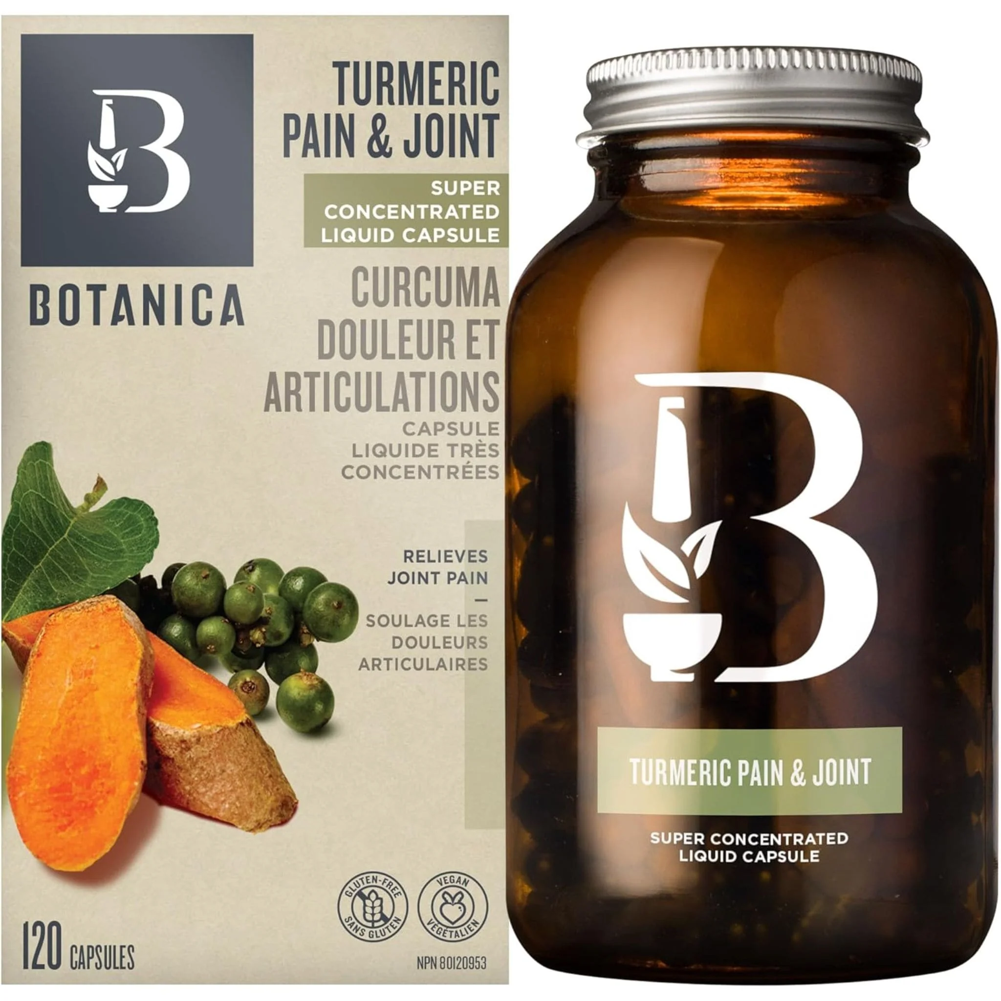 Botanica Turmeric Pain and Joint, Super Concentrated Liquid Capsules - Image 8