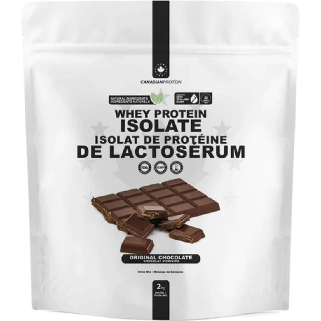 Canadian Protein All-Natural Grass-Fed New Zealand Whey Protein Isolate (Stevia)