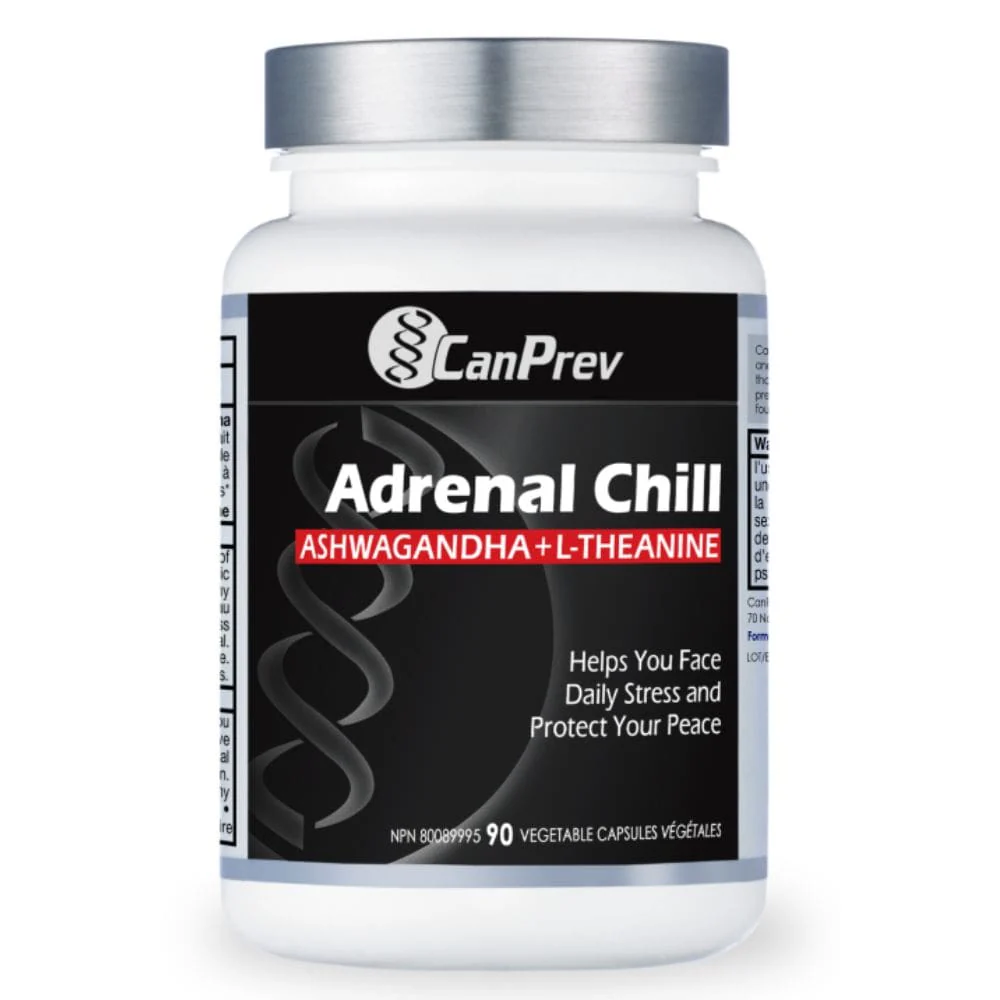 CanPrev Adrenal Chill for Men, Helps Reduce Stress, Increases Endurance and Strength, Boosts Testosterone and Libido, 90 Vegetable Capsules