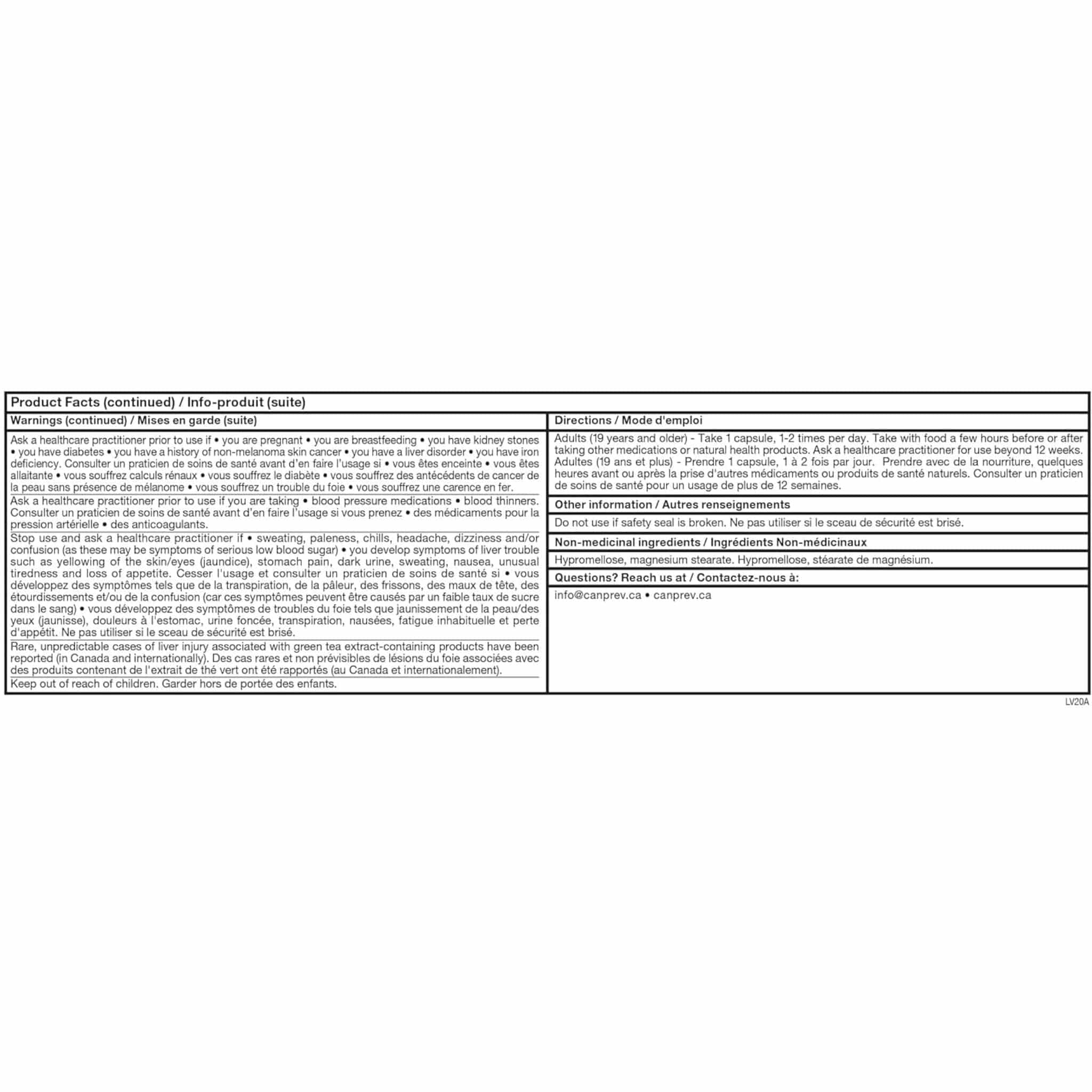 CanPrev Antioxidant Network, 60 Vegicaps - Image 4