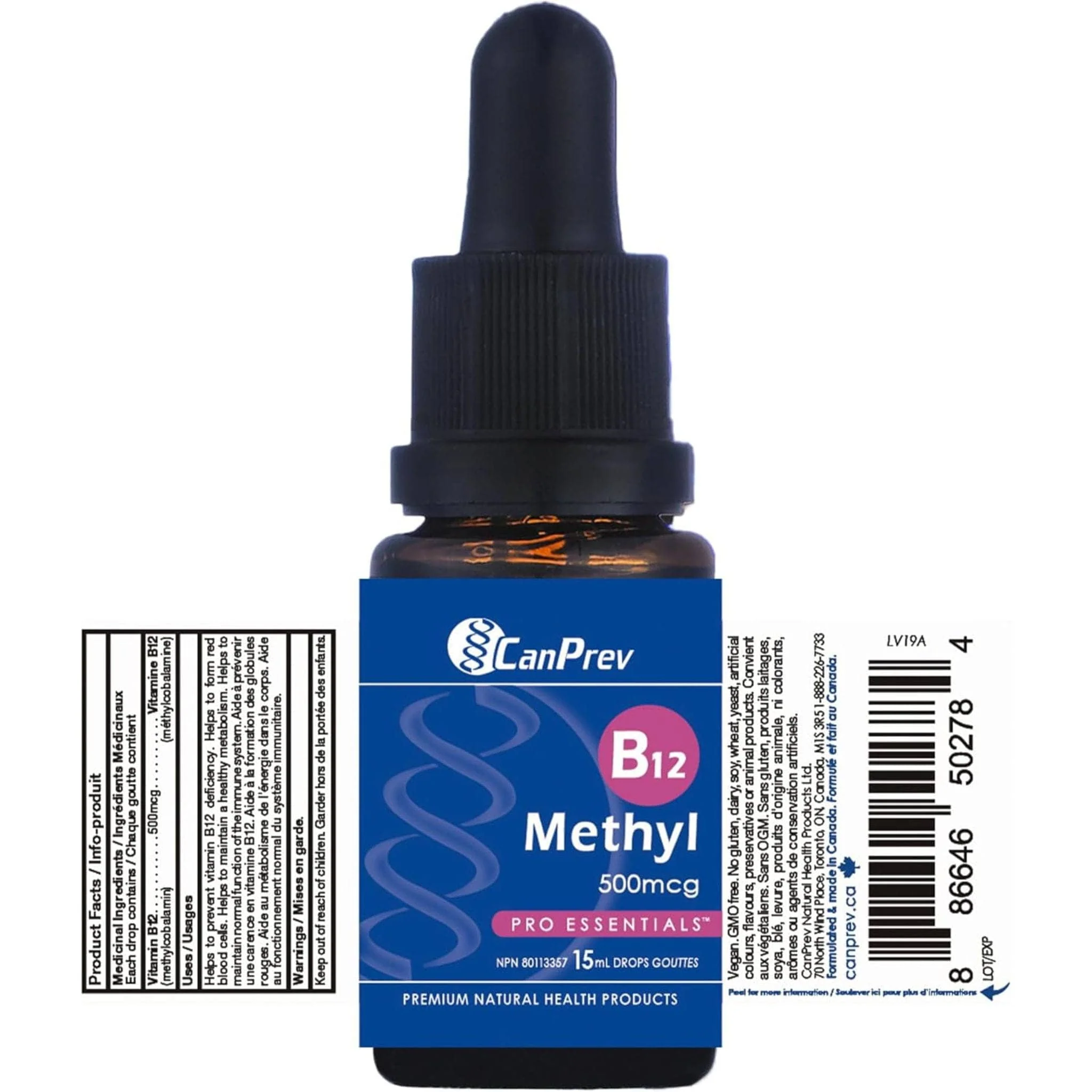 CanPrev B12 Methyl 500mcg Drops, 15ml - Image 2
