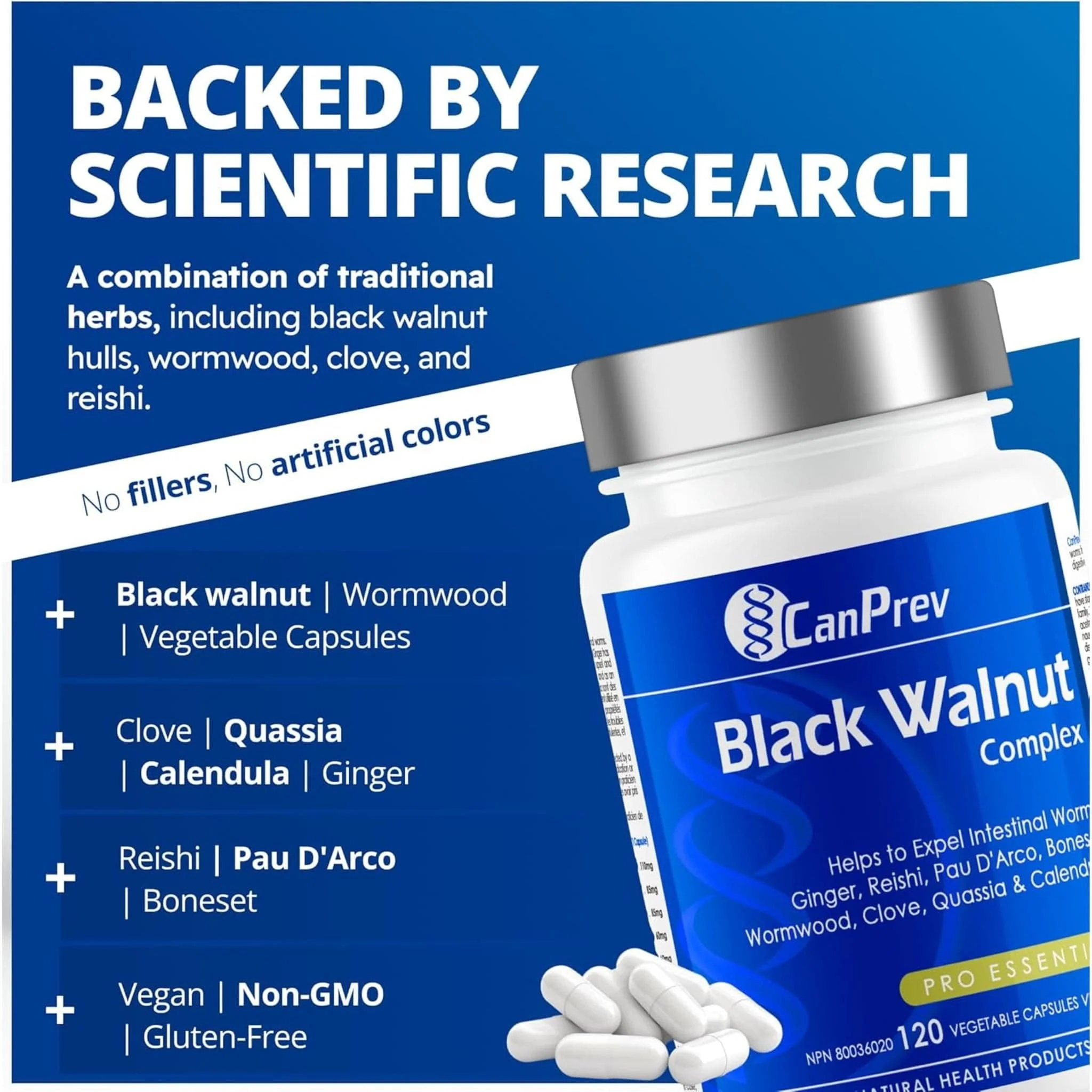 CanPrev Black Walnut Complex, Parasite Removal Formula, 120 Vegetable Capsules - Image 5