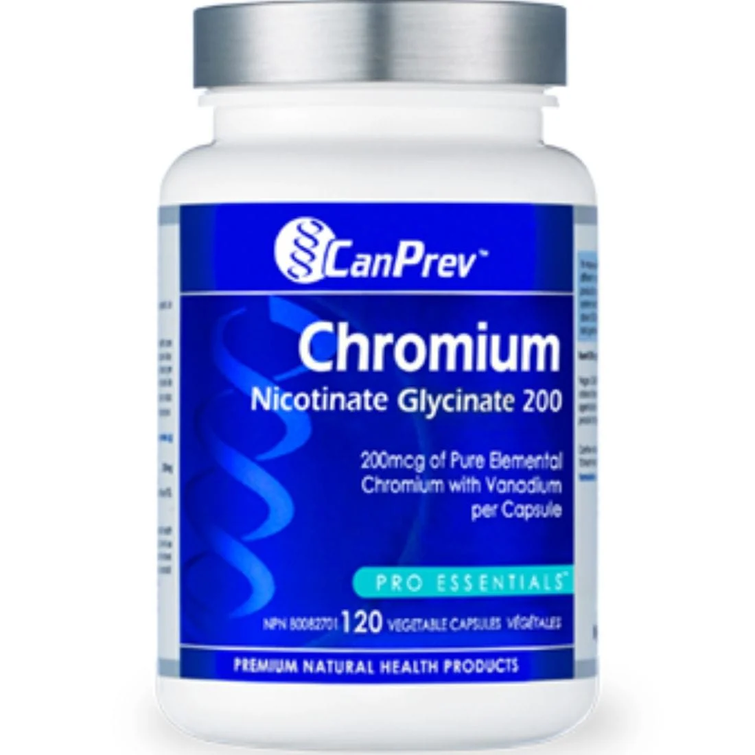 CanPrev Chromium Nicotinate Glycinate 200, 120 Capsules