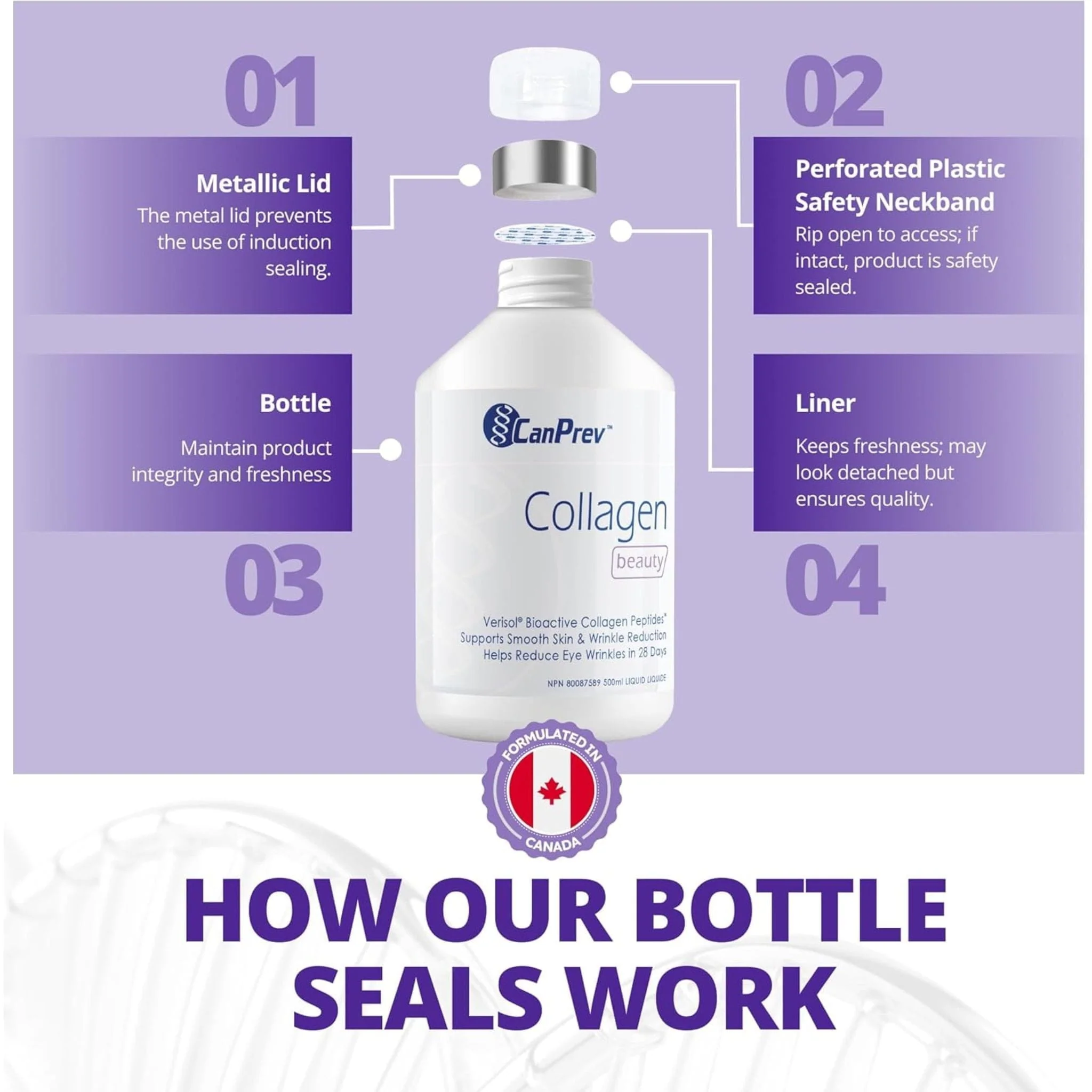 CanPrev Collagen Beauty Liquid, 500ml - Image 10