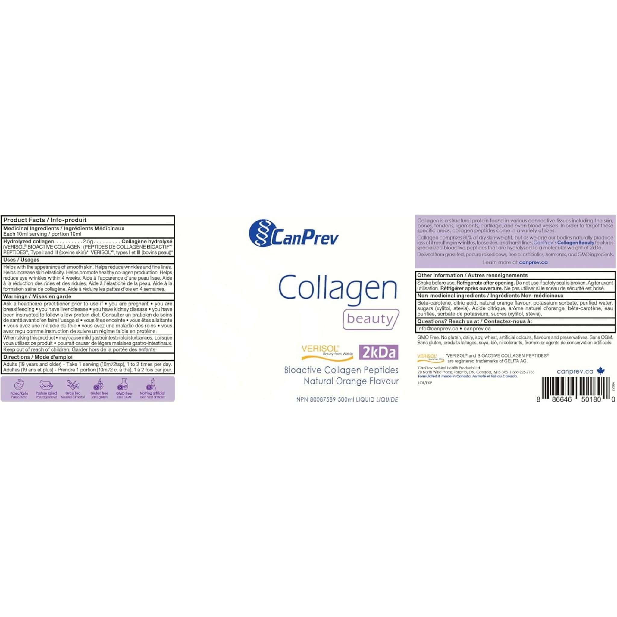CanPrev Collagen Beauty Liquid, 500ml - Image 3
