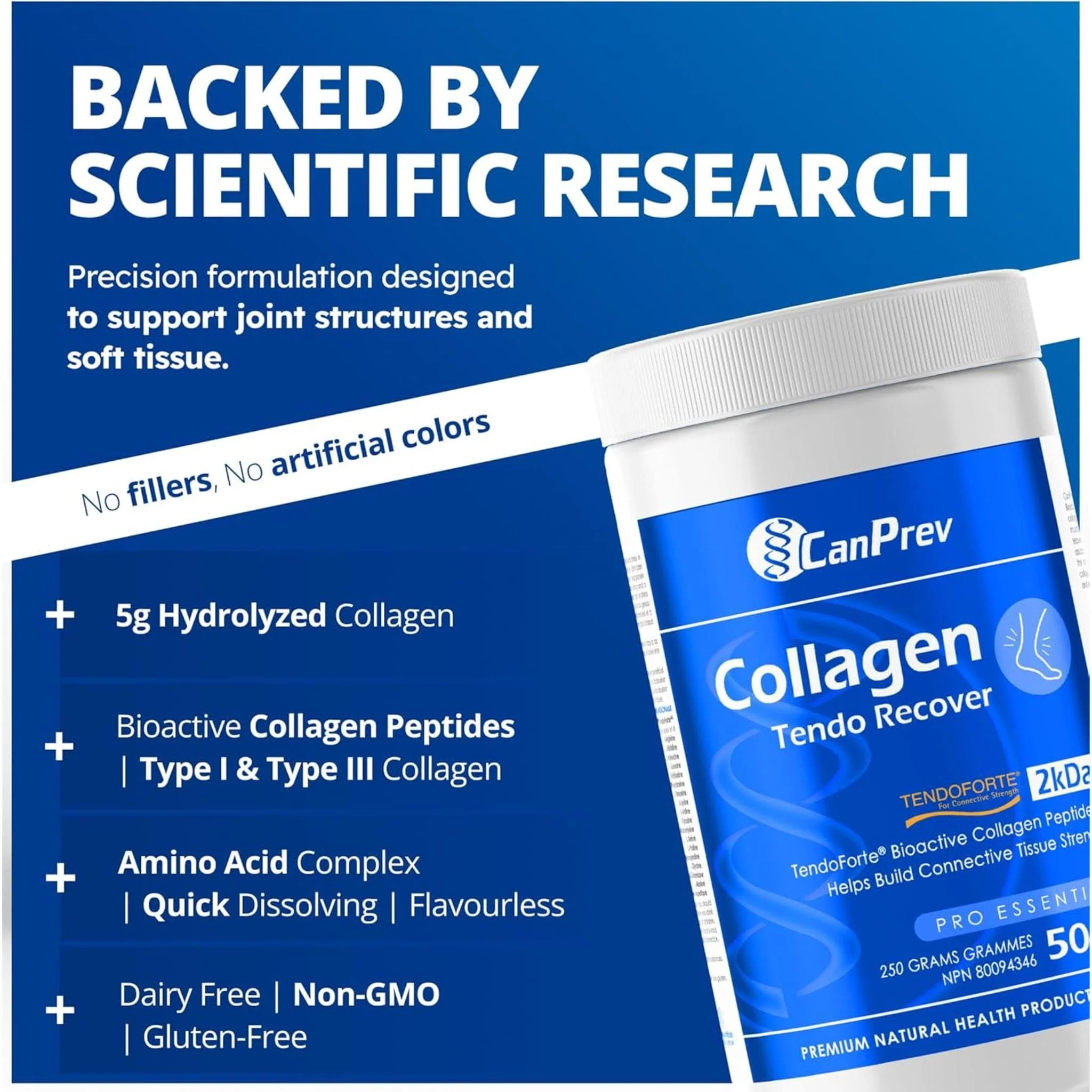 CanPrev Collagen Tendo Recover Powder, 250g - Image 6