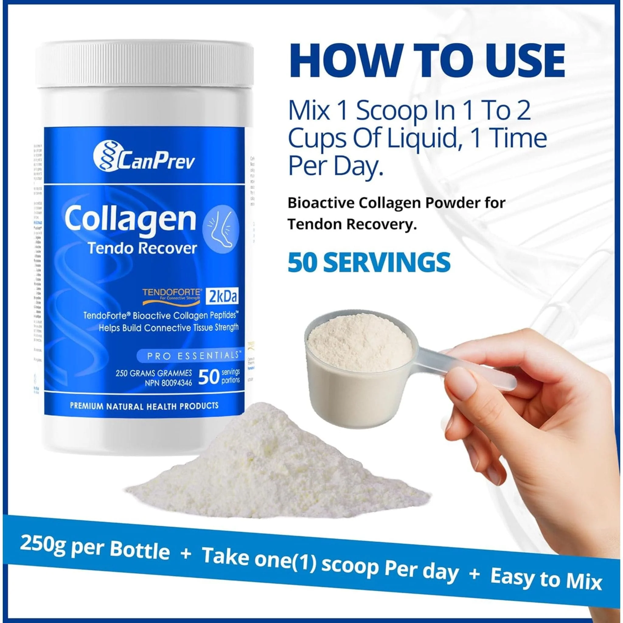 CanPrev Collagen Tendo Recover Powder, 250g - Image 8