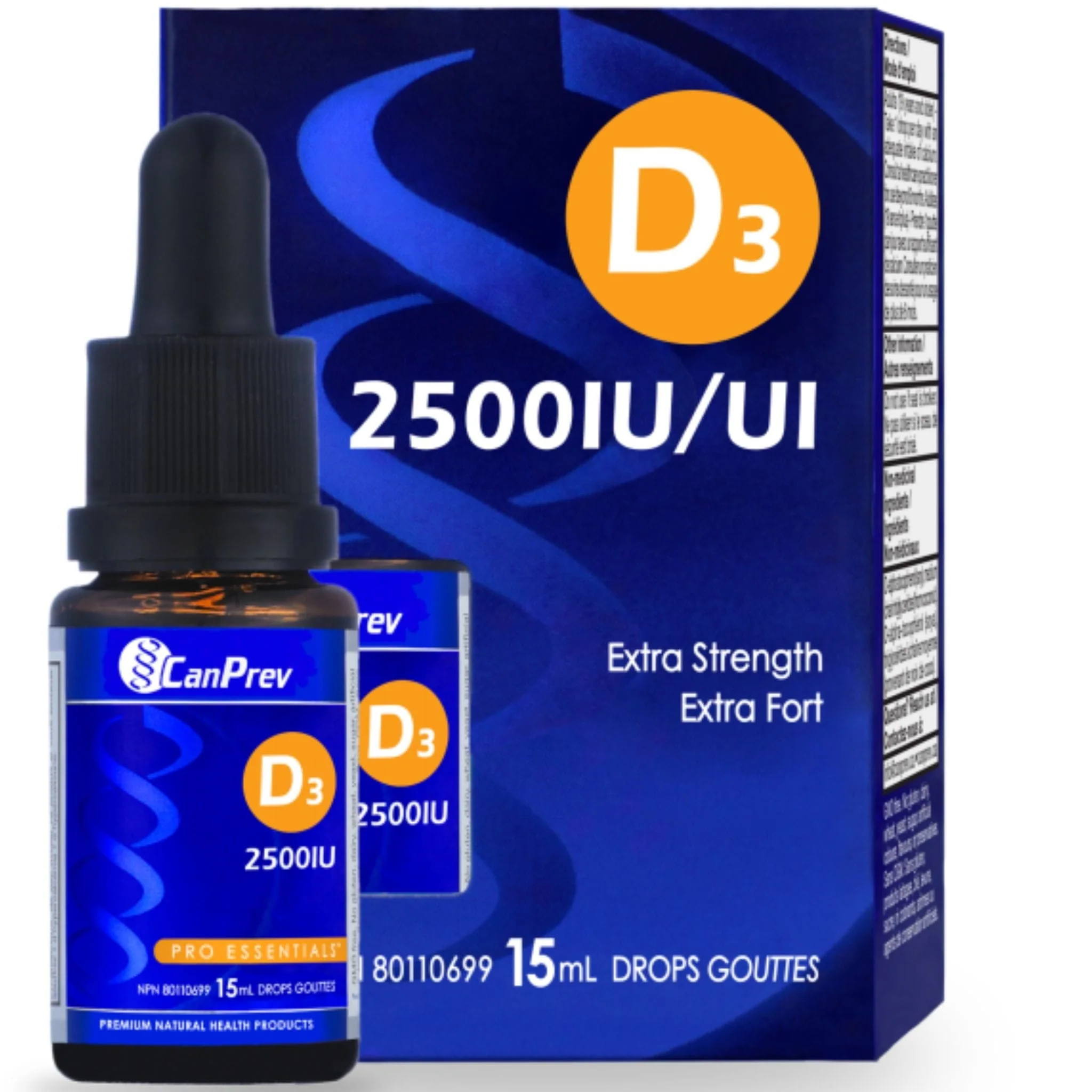 CanPrev D3 Drops 2500IU - MCT Base, 15ml - Image 2