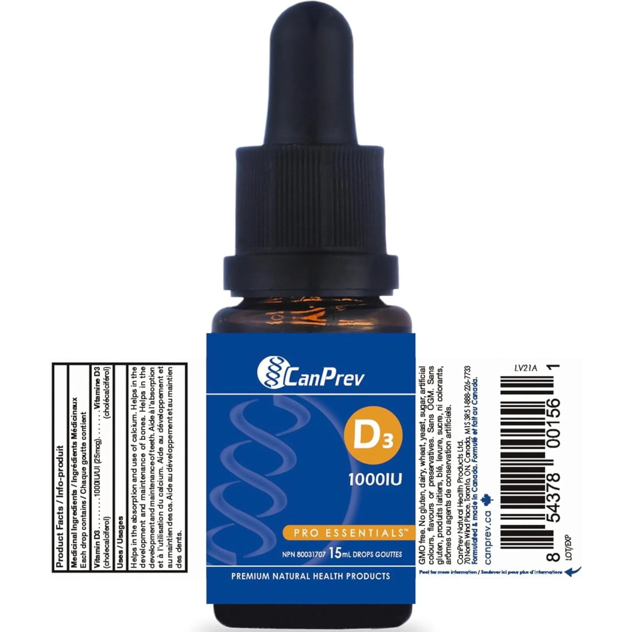 CanPrev D3 Drops 1000IU, 15ml/450 Drops - Image 3