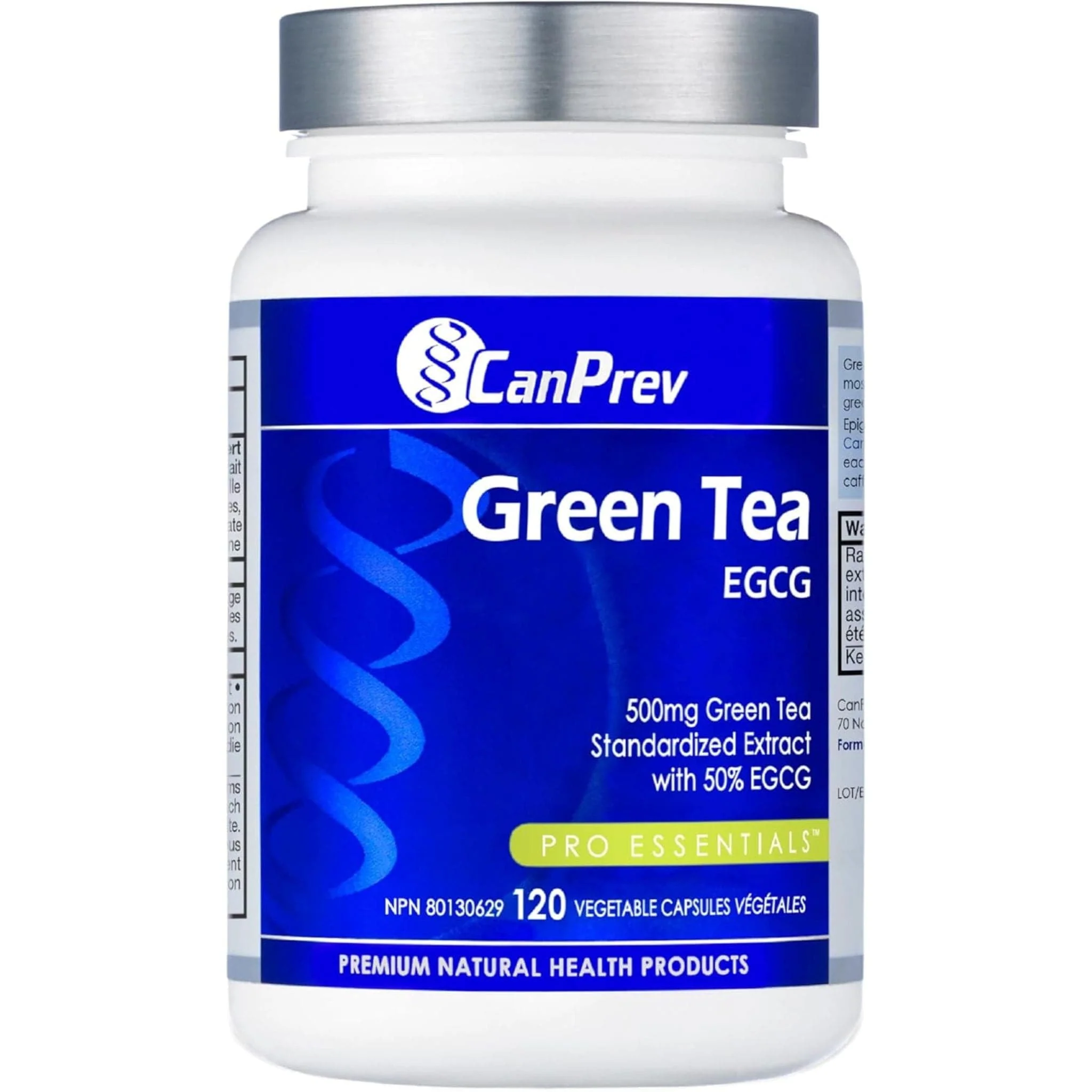 CanPrev Green Tea 500mg Standardized Extract with 50% EGCG, 120 Vegetable Capsules