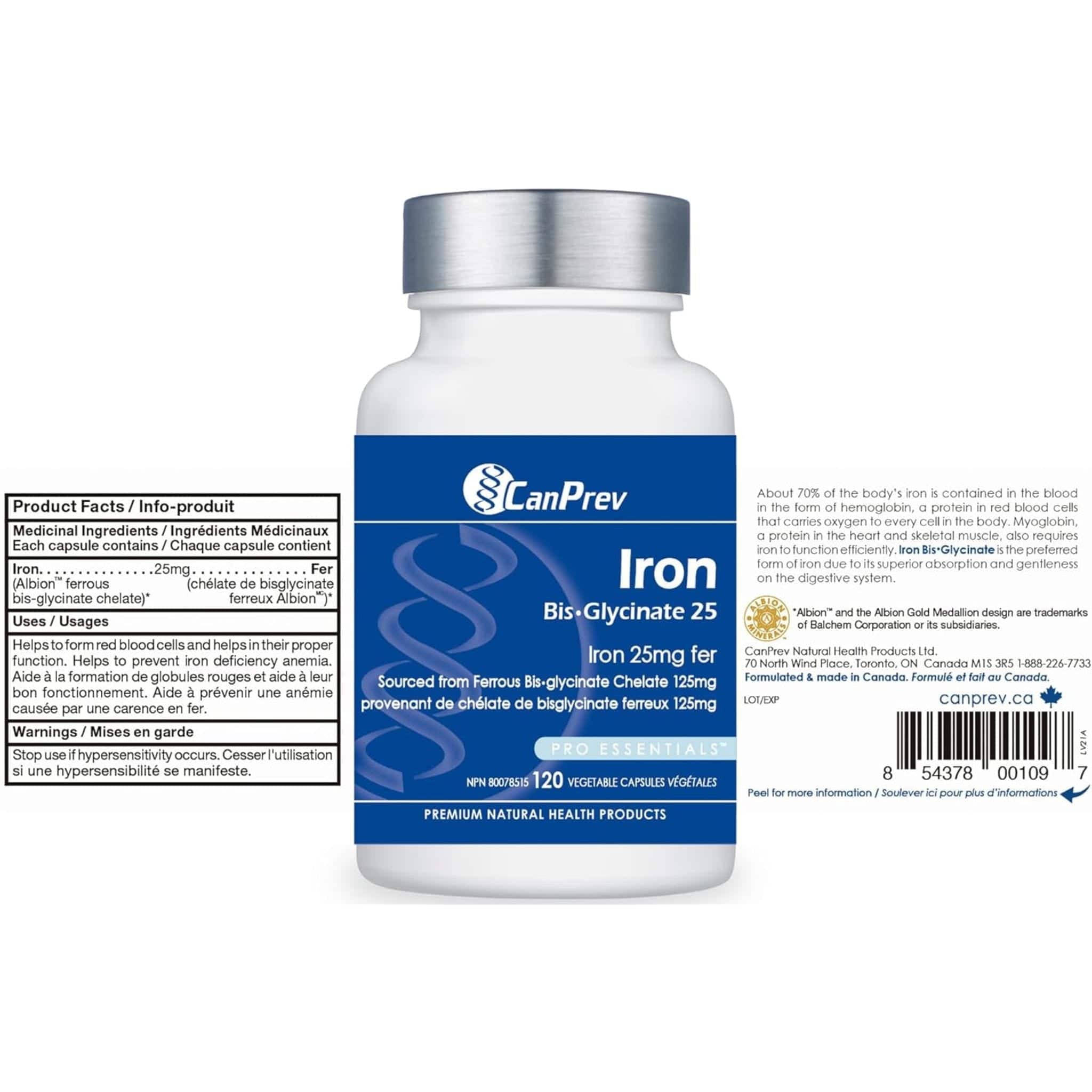CanPrev Iron Bis-Glycinate 25mg (Pure Elemental) - Image 3