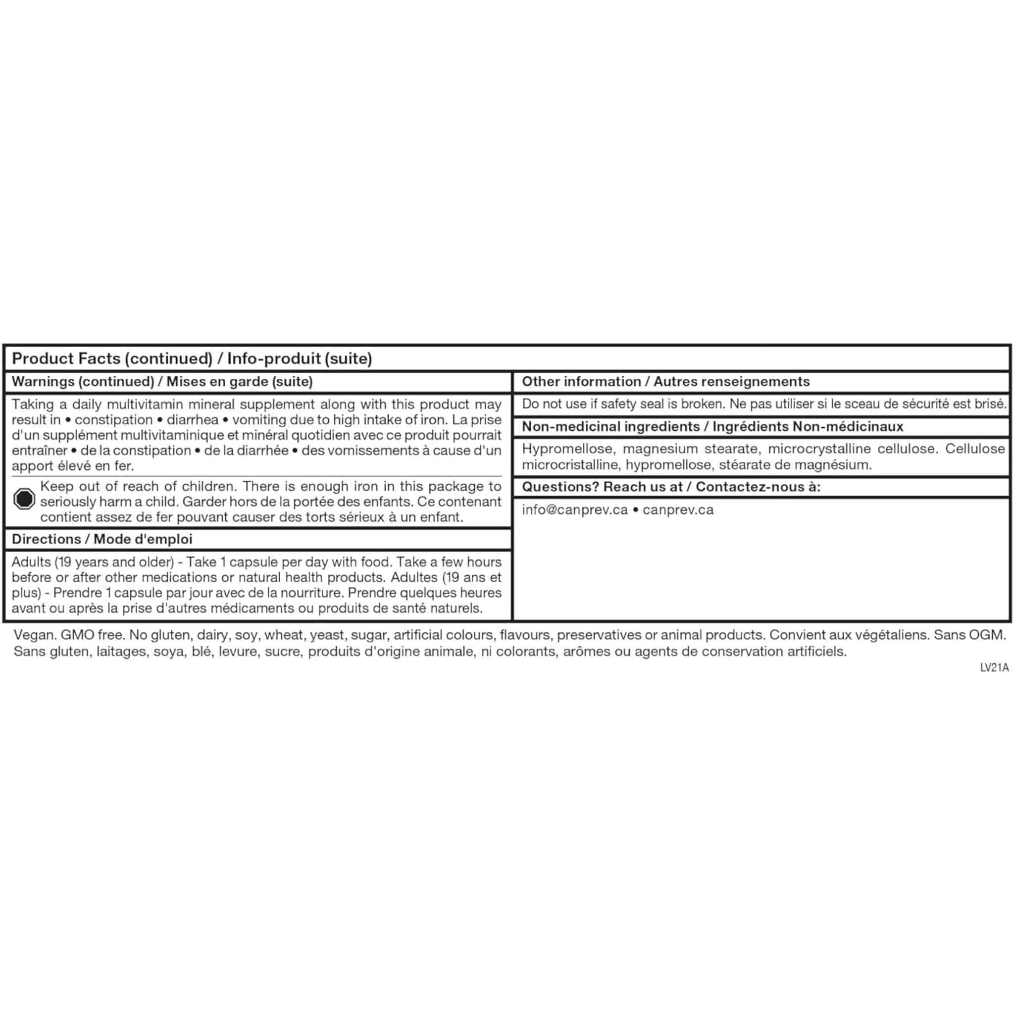 CanPrev Iron Bis-Glycinate 25mg (Pure Elemental) - Image 4
