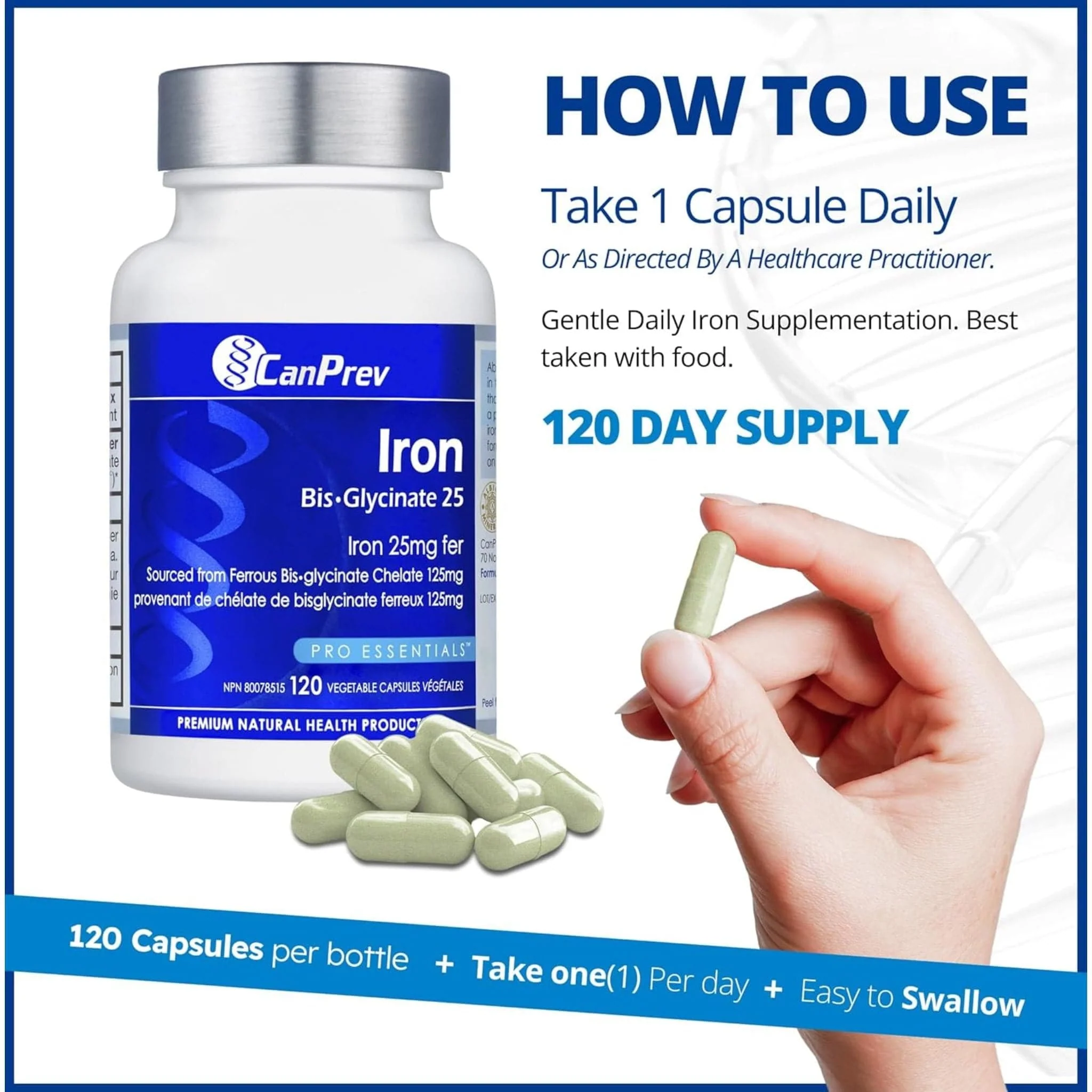 CanPrev Iron Bis-Glycinate 25mg (Pure Elemental) - Image 8