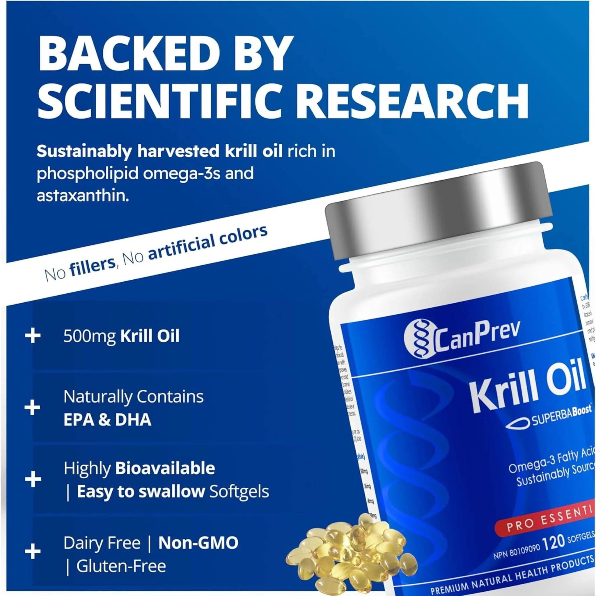 Canprev Krill Oil 500mg, SUPERBERBA Boost Krill Oil - Image 14