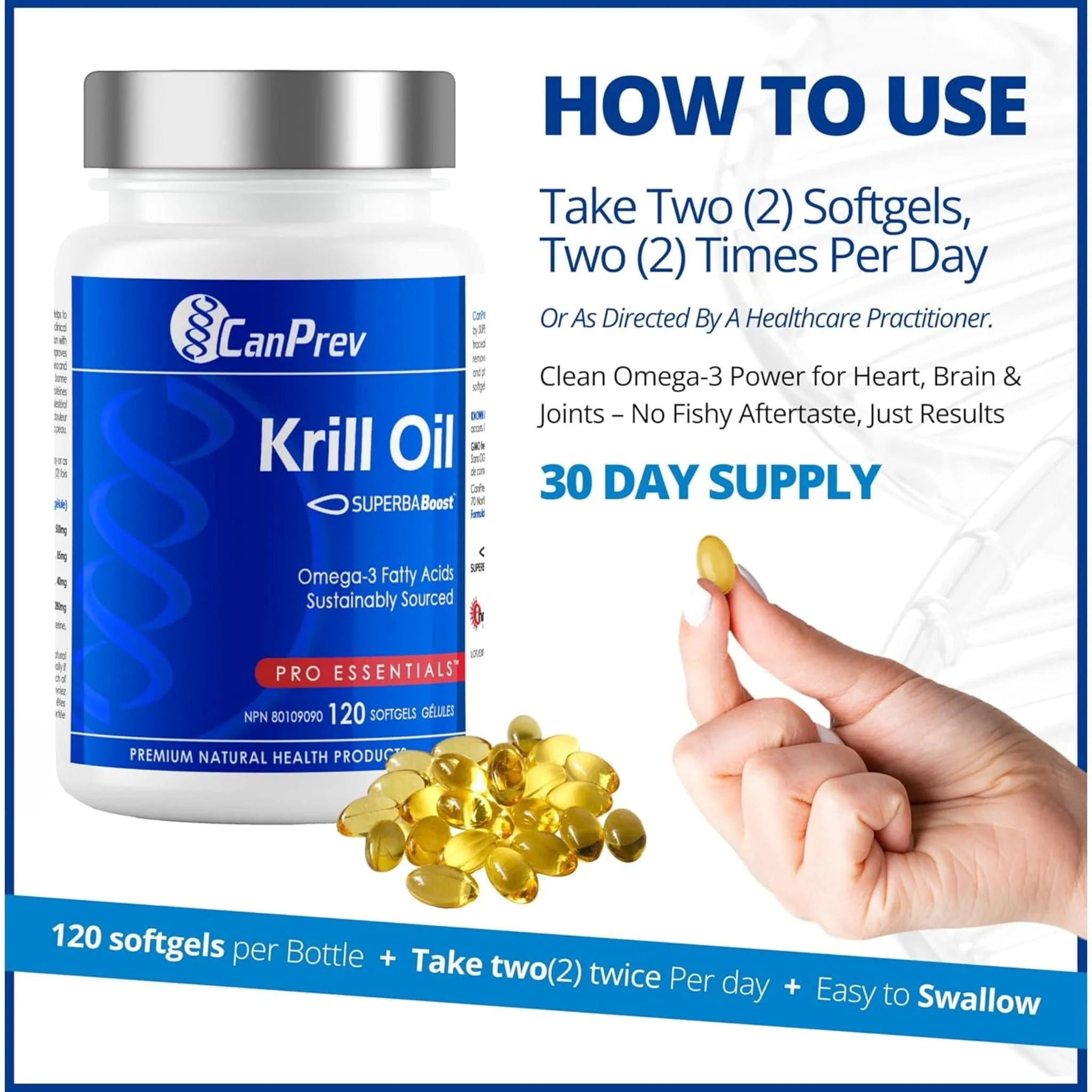 Canprev Krill Oil 500mg, SUPERBERBA Boost Krill Oil - Image 16