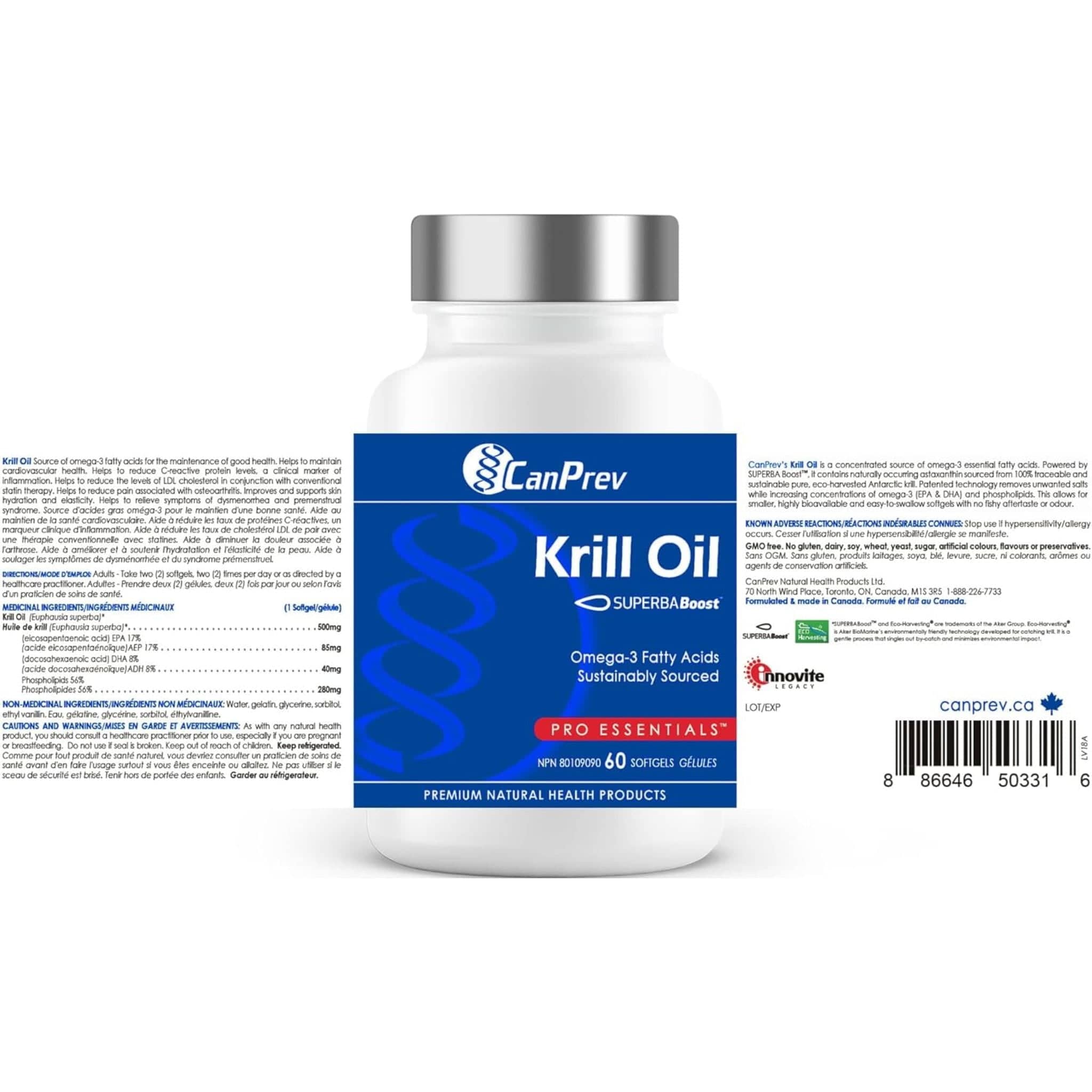 Canprev Krill Oil 500mg, SUPERBERBA Boost Krill Oil - Image 3