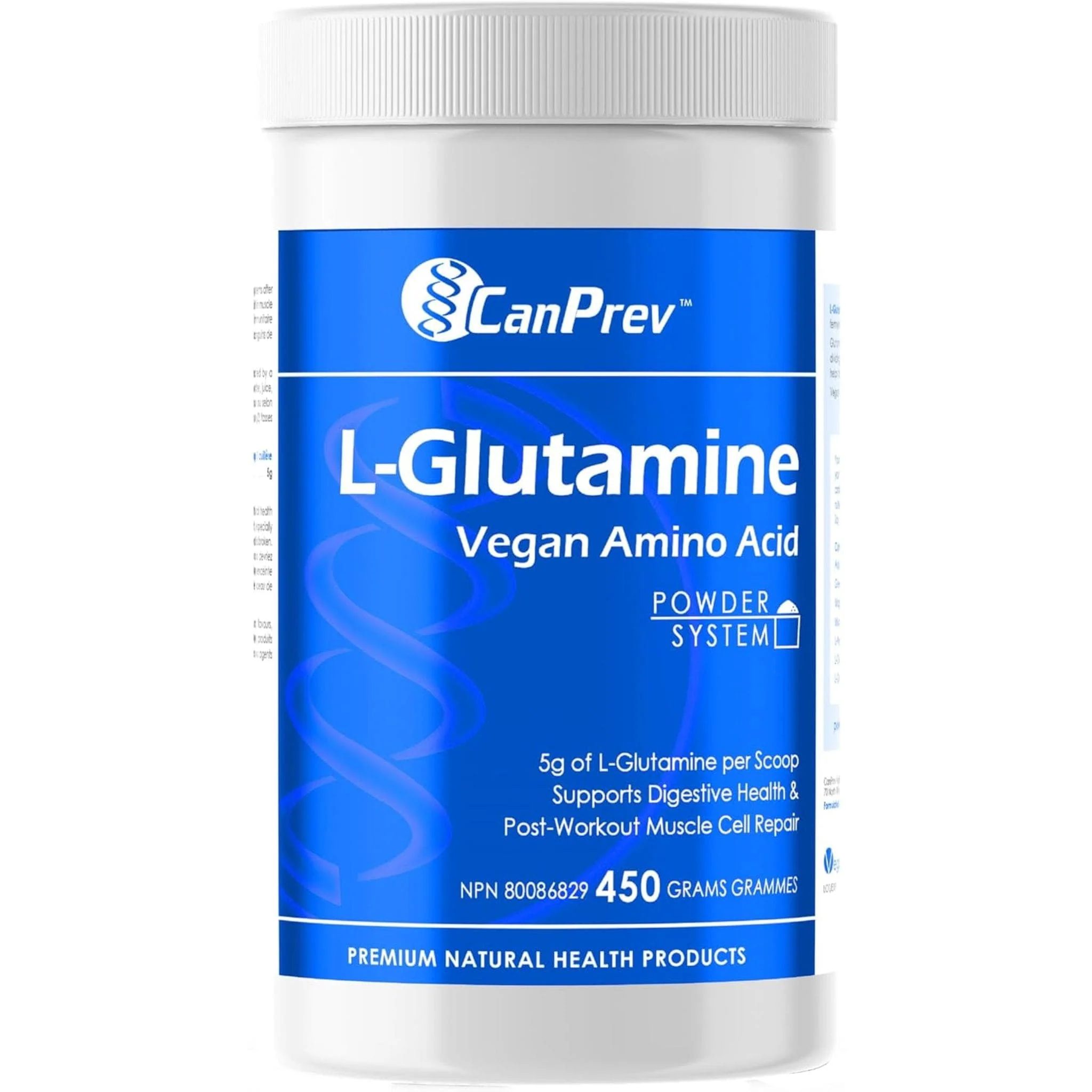 CanPrev L-Glutamine Powder (Vegan & Fermented), 450g