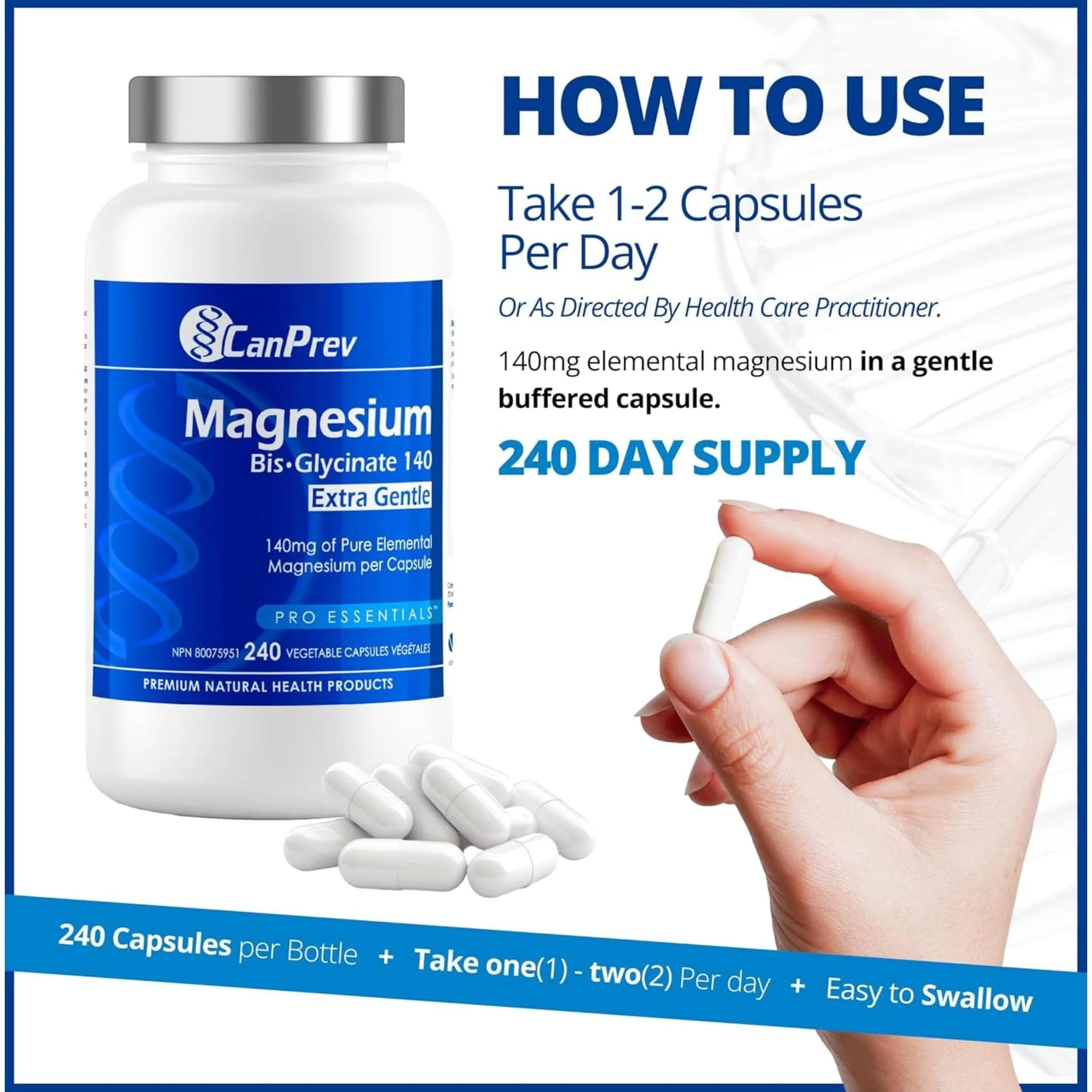 CanPrev Magnesium Bis-Glycinate 140 Extra Gentle - Image 15