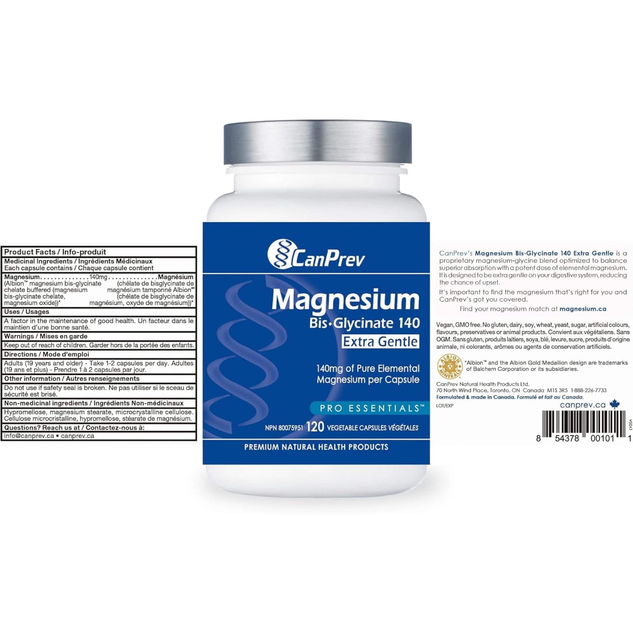 CanPrev Magnesium Bis-Glycinate 140 Extra Gentle - Image 3