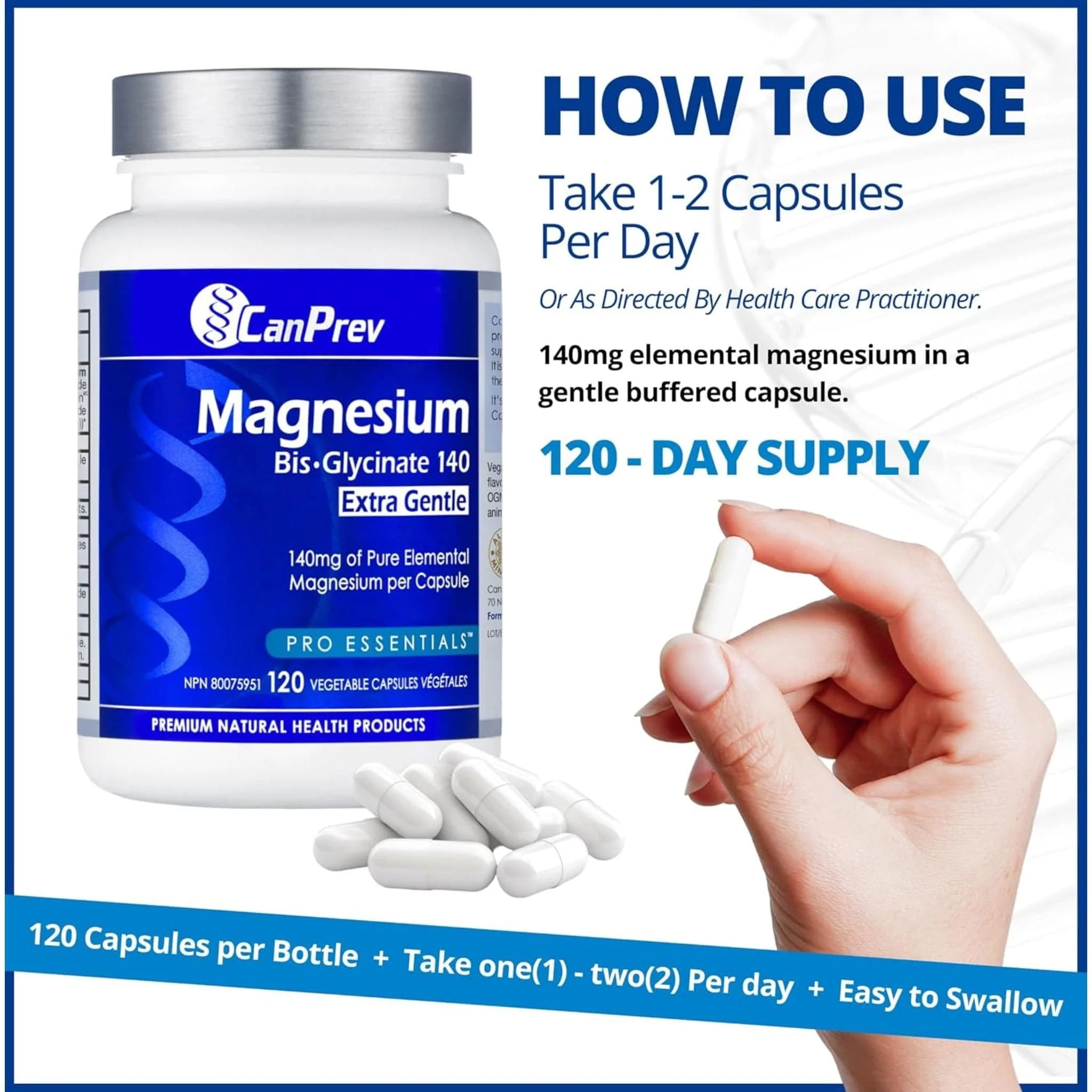 CanPrev Magnesium Bis-Glycinate 140 Extra Gentle - Image 7