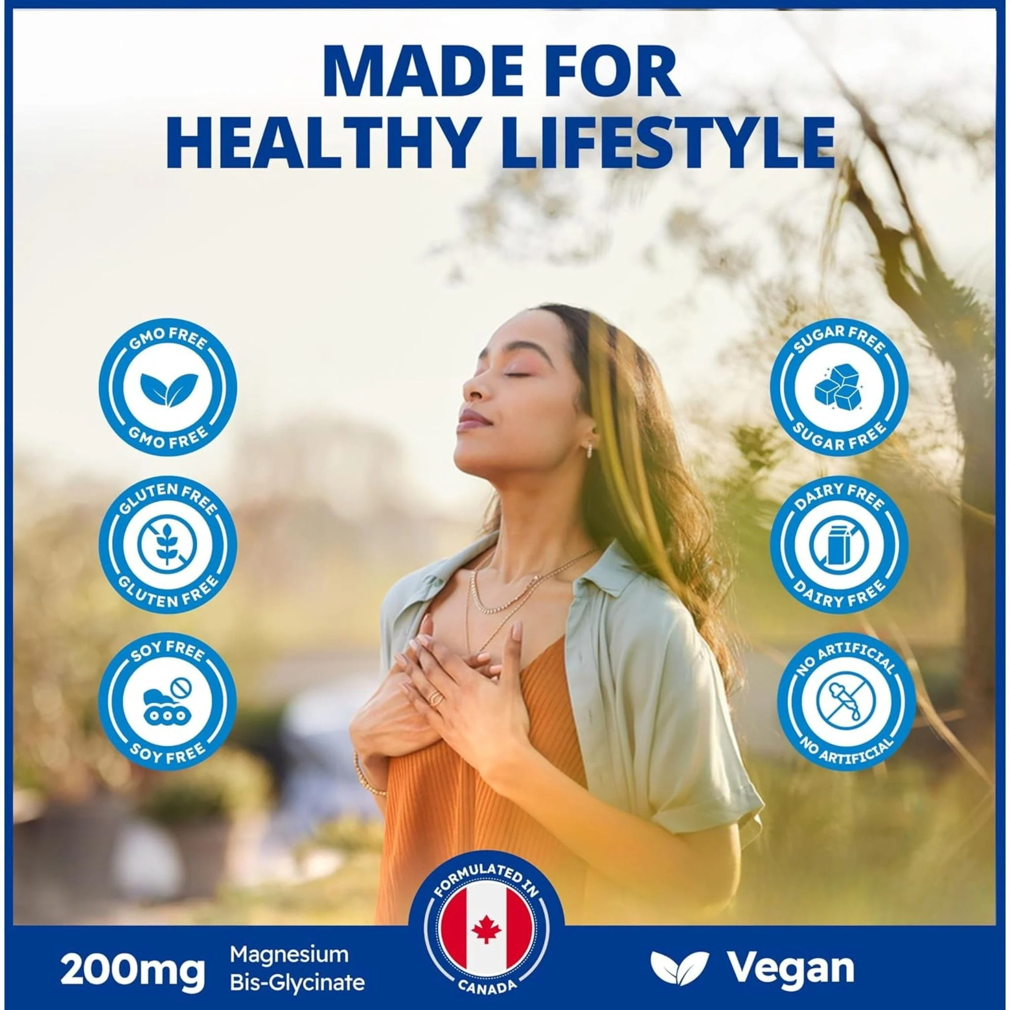 CanPrev Magnesium Bisglycinate 200 Gentle, Highly Absorbable Magnesium 200mg Capsules - Image 18