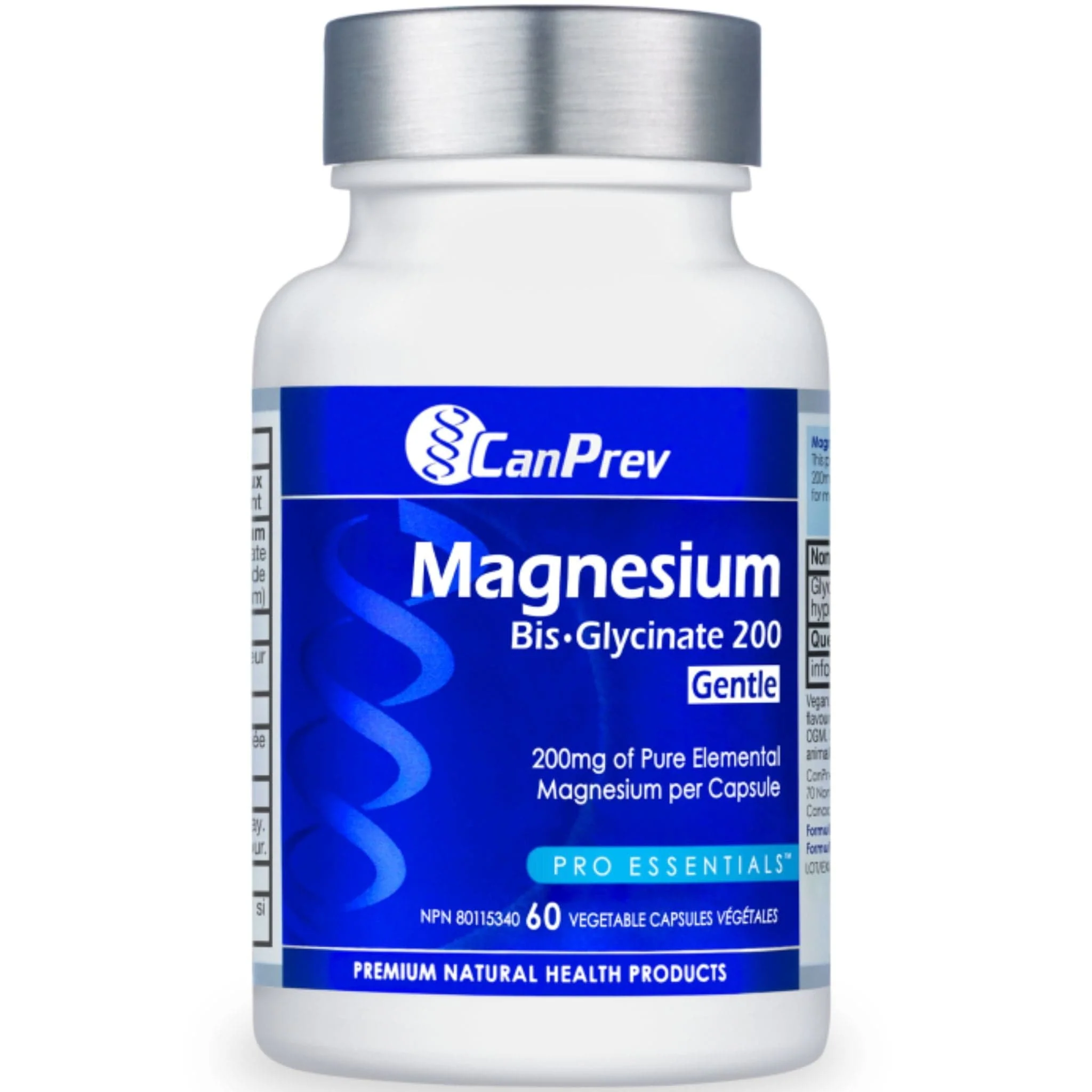 CanPrev Magnesium Bisglycinate 200 Gentle, Highly Absorbable Magnesium 200mg Capsules - Image 2
