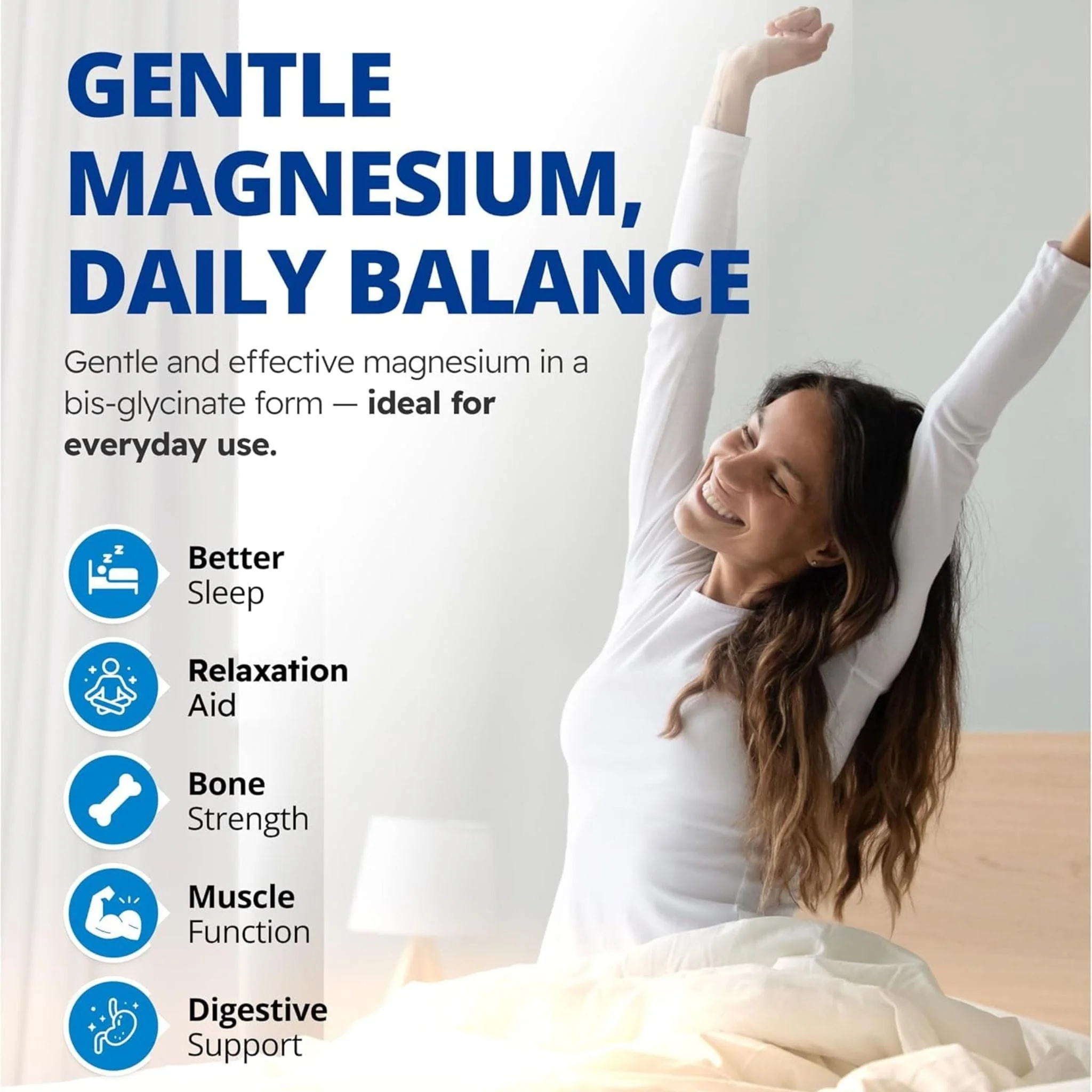 CanPrev Magnesium Bisglycinate 200 Gentle, Highly Absorbable Magnesium 200mg Capsules - Image 24