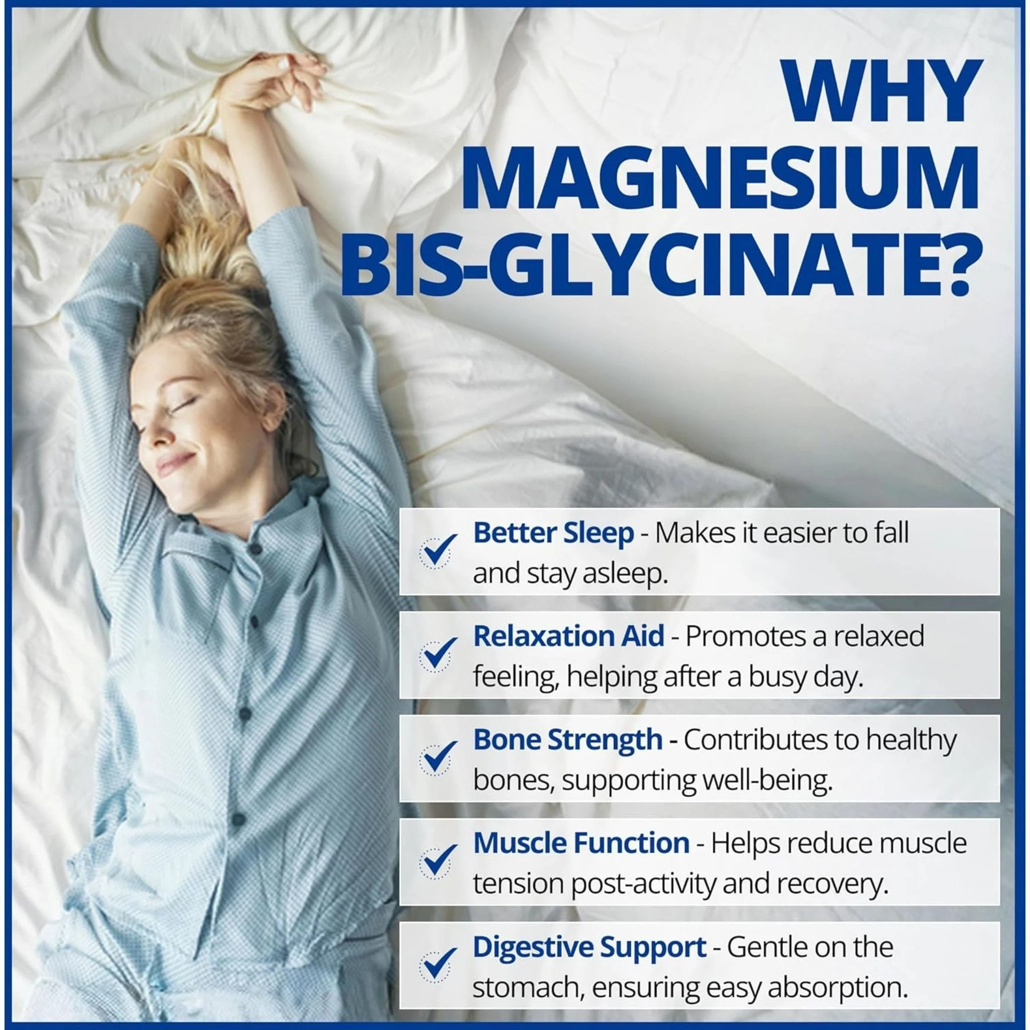 CanPrev Magnesium Bisglycinate 200 Gentle, Highly Absorbable Magnesium 200mg Capsules - Image 6