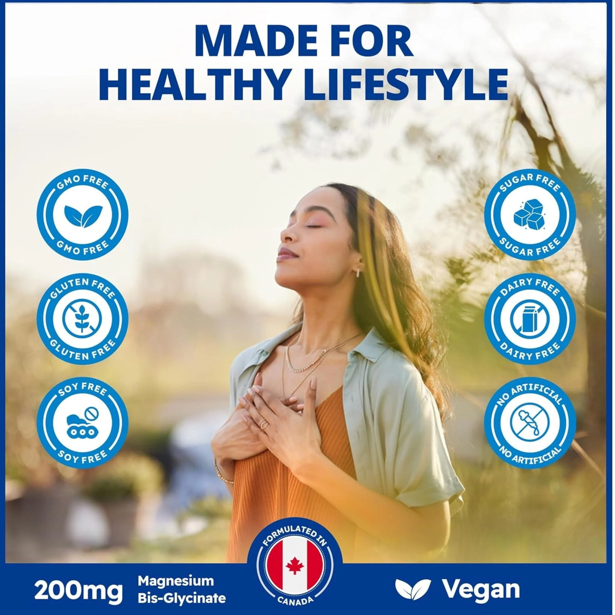 CanPrev Magnesium Bisglycinate 200 Gentle, Highly Absorbable Magnesium 200mg Capsules - Image 8