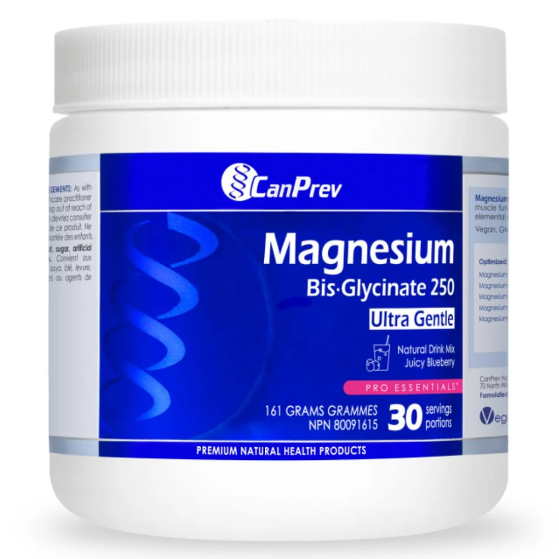 CanPrev Magnesium Bis-Glycinate Ultra Gentle 250mg Powder, 30 Servings