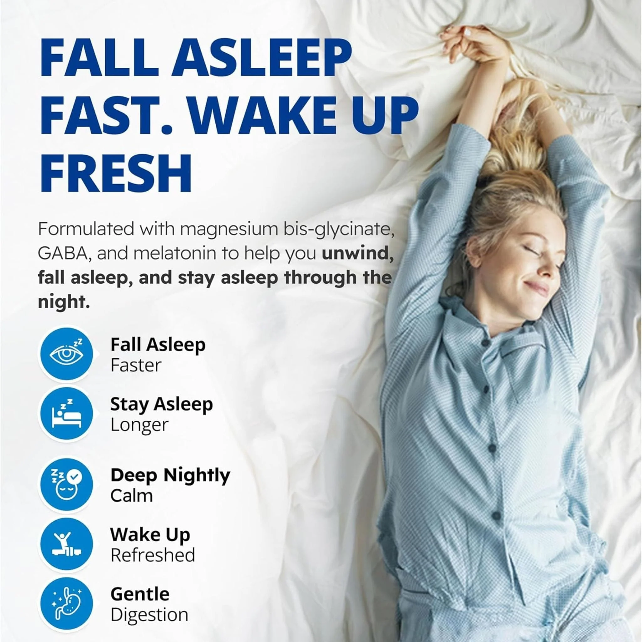 CanPrev Magnesium + GABA & Melatonin For Sleep (125mg + 100mg & 2.5mg), 120 Vegetable Capsules - Image 5