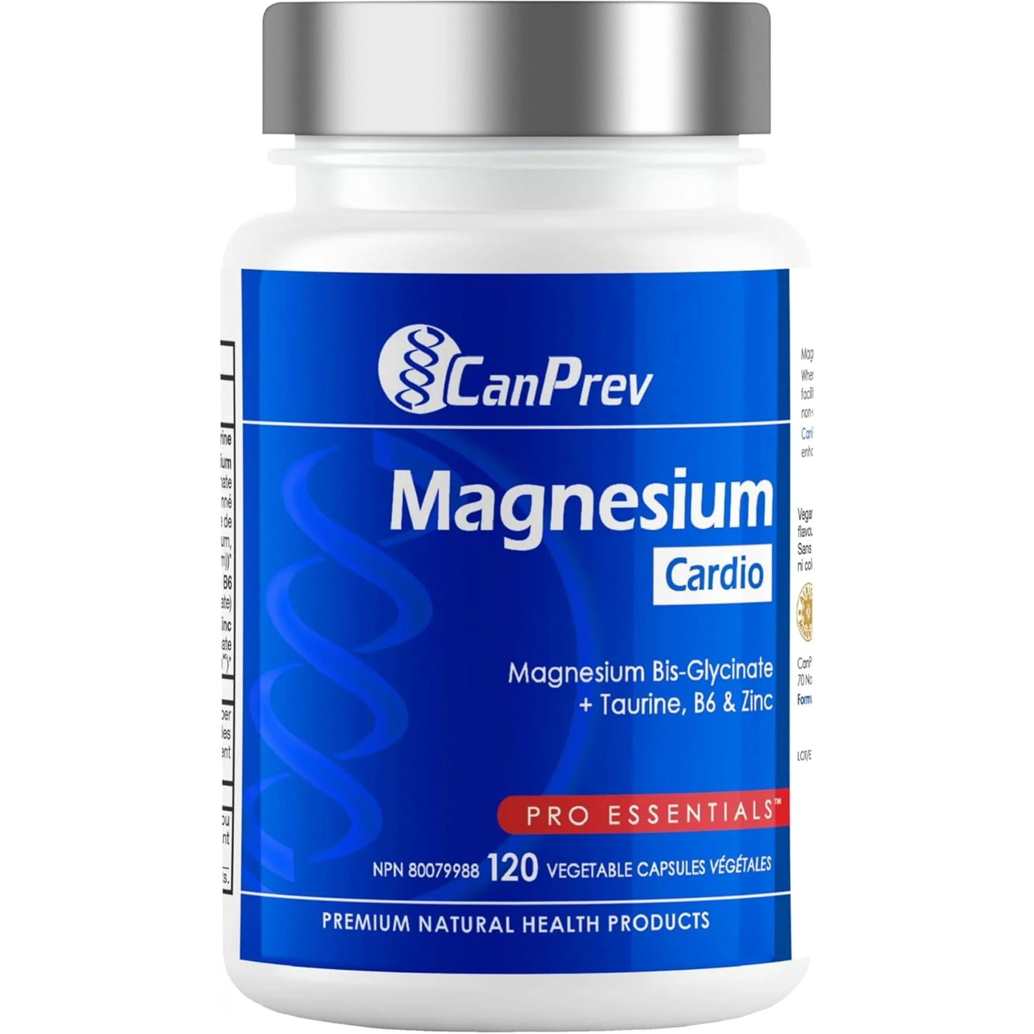 CanPrev Magnesium + Taurine, B6 & Zinc For Cardio, 120 Vegetable Capsules - Image 2