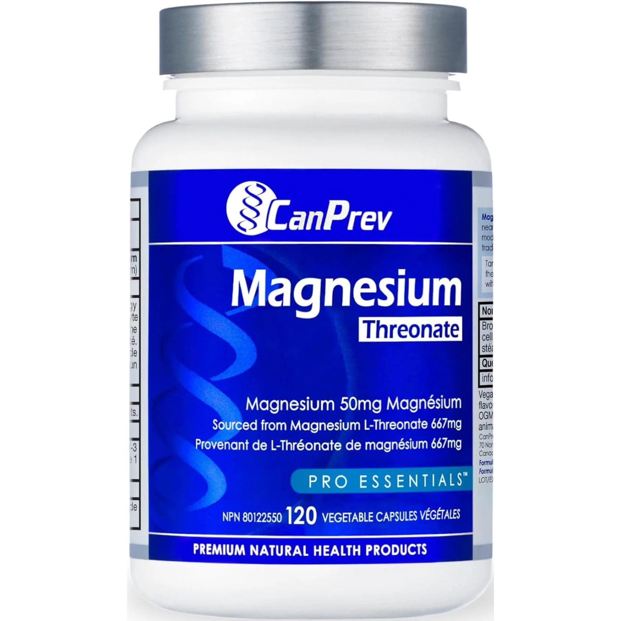 CanPrev Magnesium Threonate, 120 Vegetable Capsules - Image 2