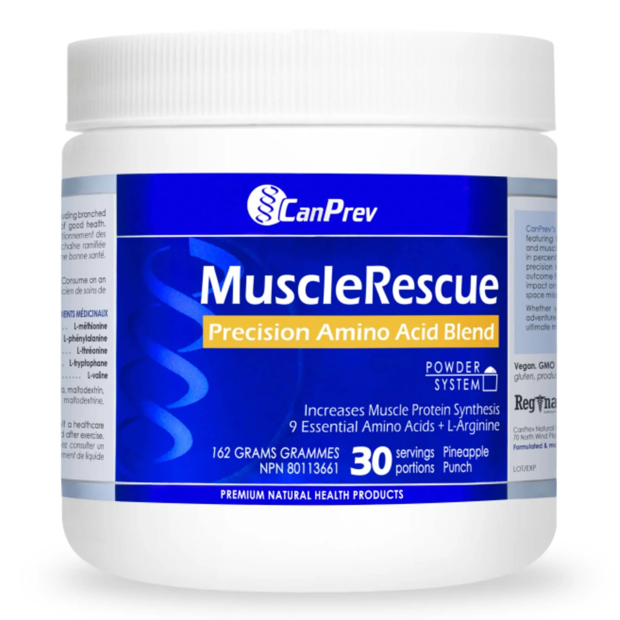 CanPrev MuscleRescue Precision Amino Acid Powder, EAAs Plus Arginine, 162g