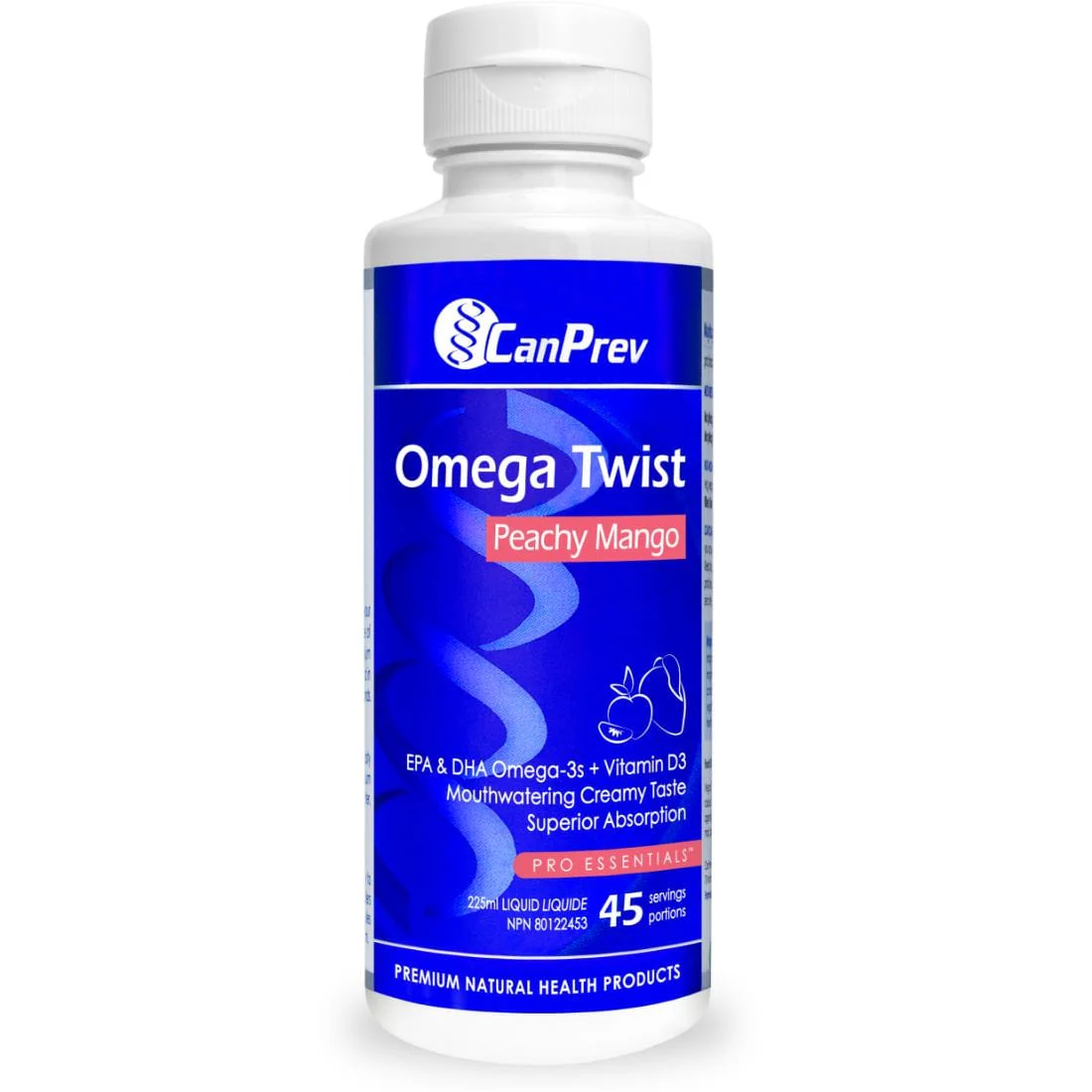 CanPrev Omega Twist Fish Oil Liquid Omega-3 Plus Vitamin D3, 225ml - Image 2