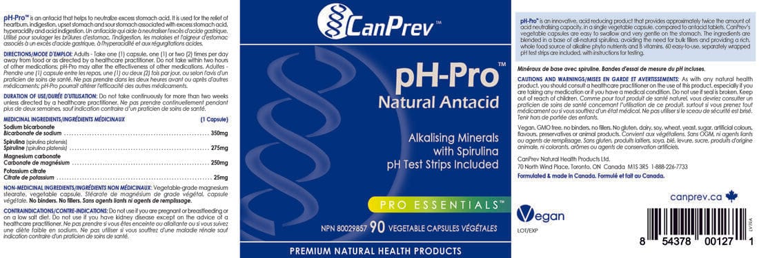 CanPrev pH-Pro, 90 Vegicaps (FREE pH Strips in Bottle!) - Image 2